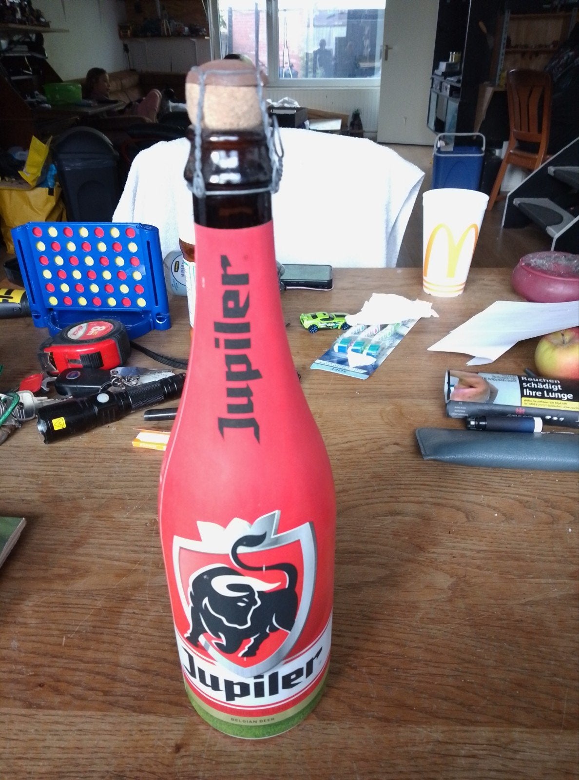 Jupiler Belgian Red Devils fles 2014 - ongeopende verzamelfl, Ophalen of Verzenden, Gebruikt, Buitenlandse clubs, Overige typen