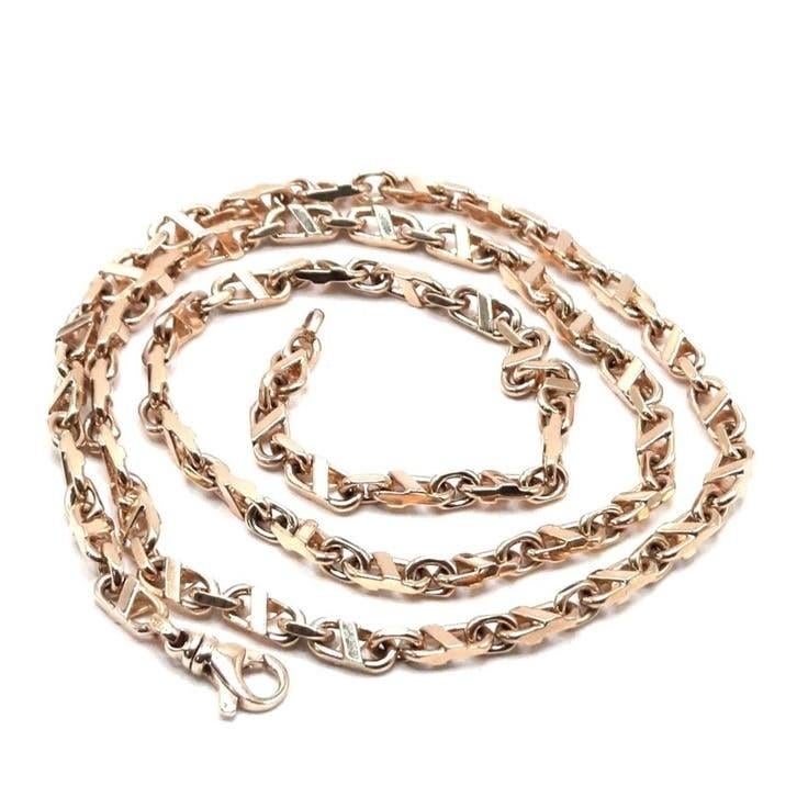 gouden fantasie ketting 14kt Massief, Www.bredajuwelier.nl, Nieuw, Ophalen of Verzenden, Www.bredajuwelier.nl