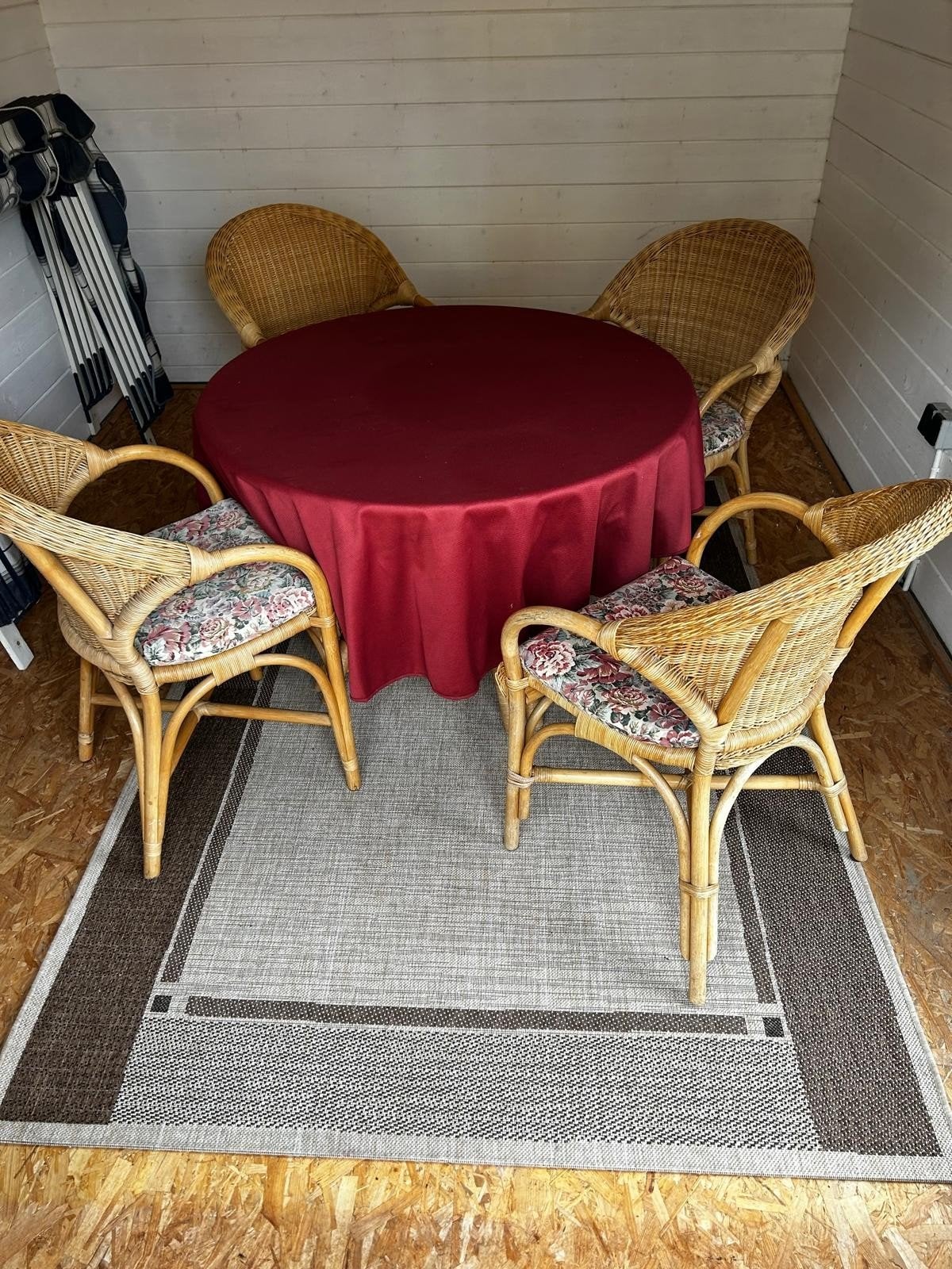 Rotan setje, Ophalen, Zo goed als nieuw, 2 zitplaatsen