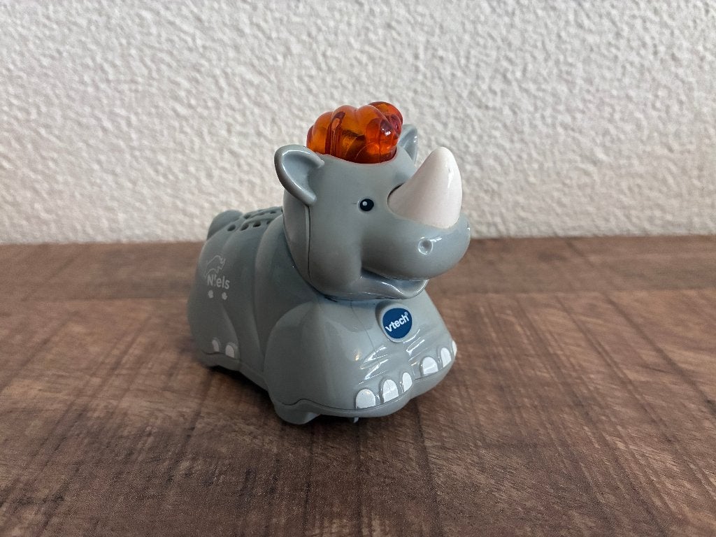 Vtech Zoef Zoef dieren Niels Neushoorn in goede staat., Ophalen of Verzenden, Gebruikt, 6 maanden tot 2 jaar