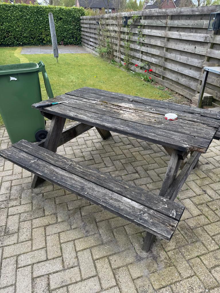Gratis picknicktafel, Ophalen, Gebruikt, Rechthoekig, Hout