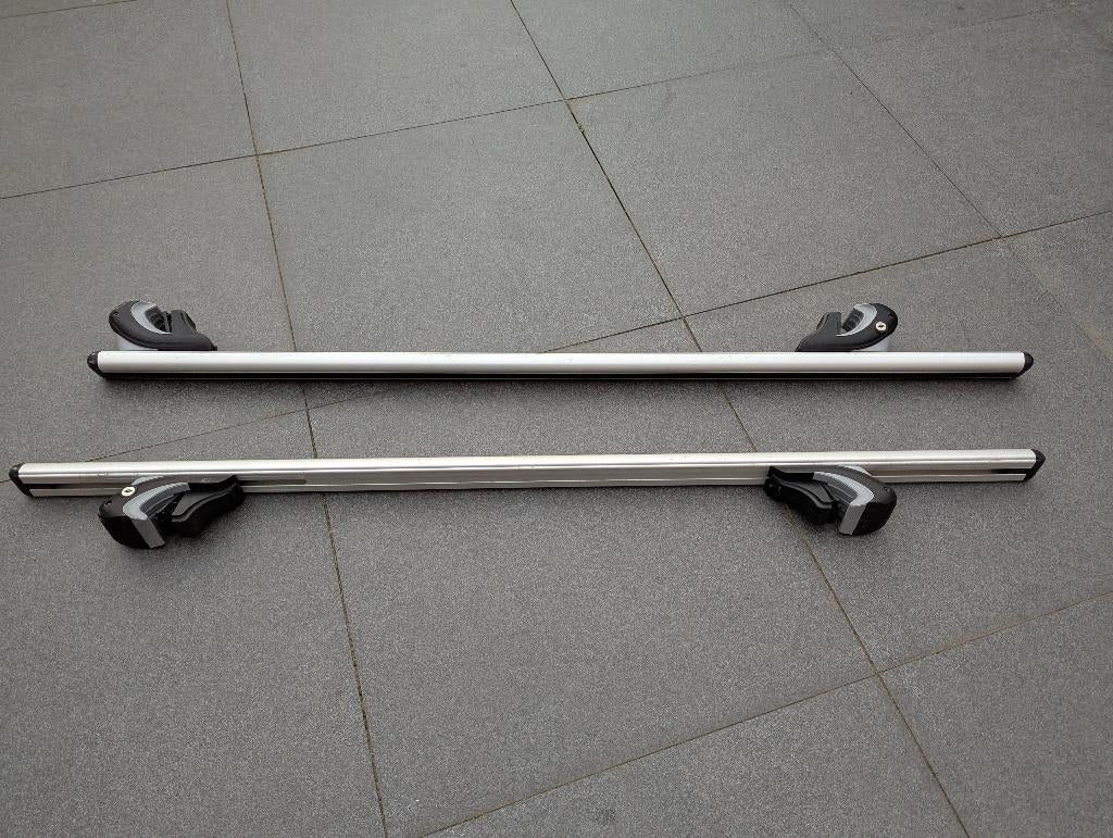 Aluminium dakdragers met slot voor autos met open rails, Ophalen, Gebruikt