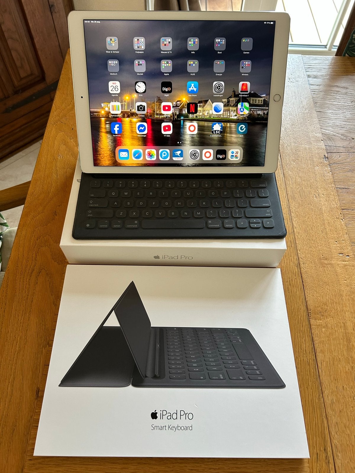 Apple iPad Pro 12.9 inch 128GB Wi-Fi met Smart Keyboard, Computers en Software, Apple iPads, Wit, Ophalen of Verzenden, Apple iPad Pro