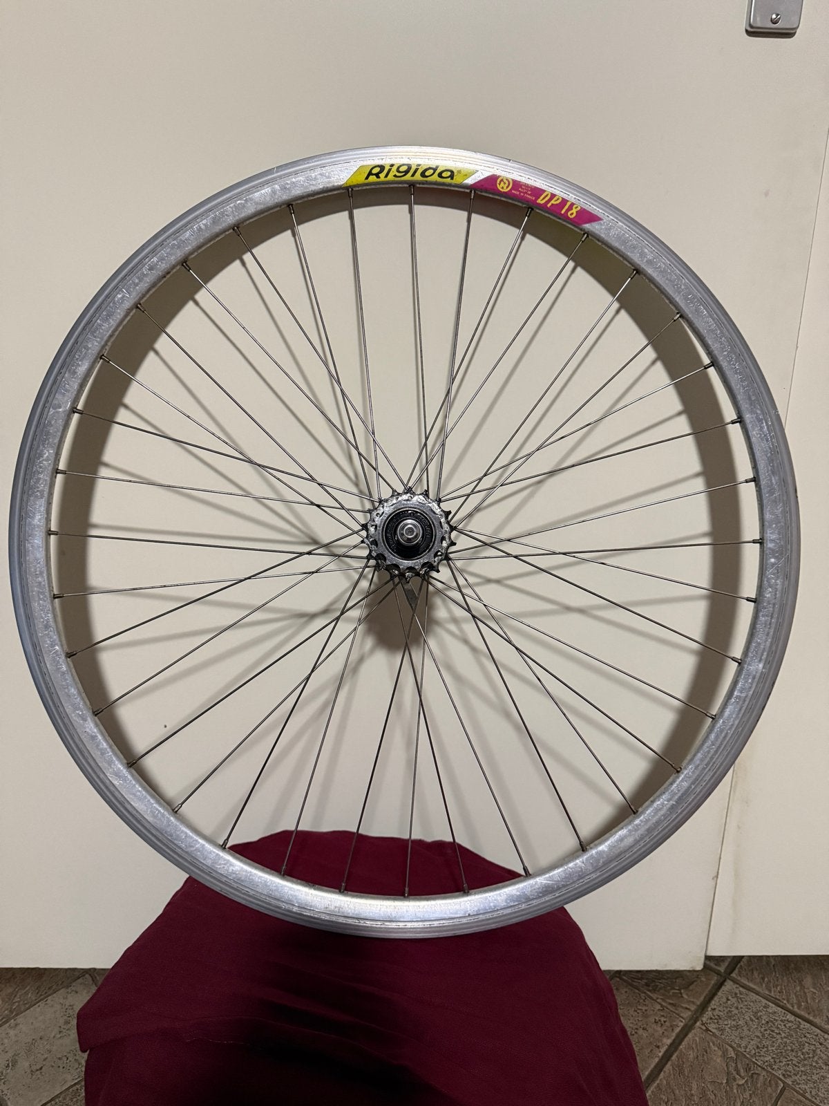 Vintage wielset 28” / 700C – Campagnolo Record, Rigida DP18, Gebruikt, Aluminium, Racefiets, Ophalen