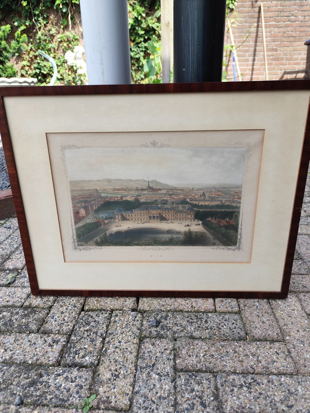 Antieke Gravure 'Wien' door A.H. Payne - Stadsgezicht Wenen, Ophalen of Verzenden