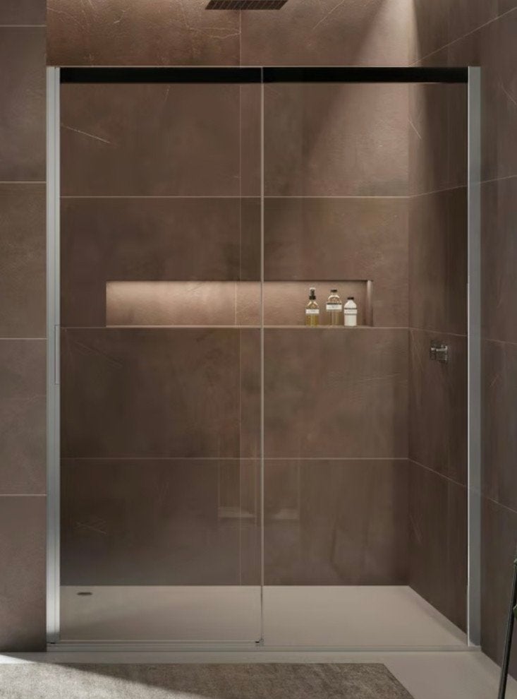 Douchedeur nisdeur schuifdeur 100x200 cm, Ophalen, Nieuw, Chroom, Douche