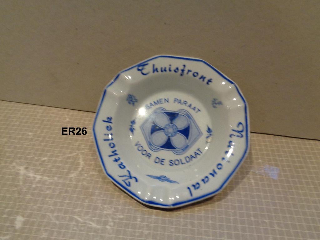 delfsblauw bordje thuisfront, Verzamelen, Ophalen of Verzenden, Overige typen