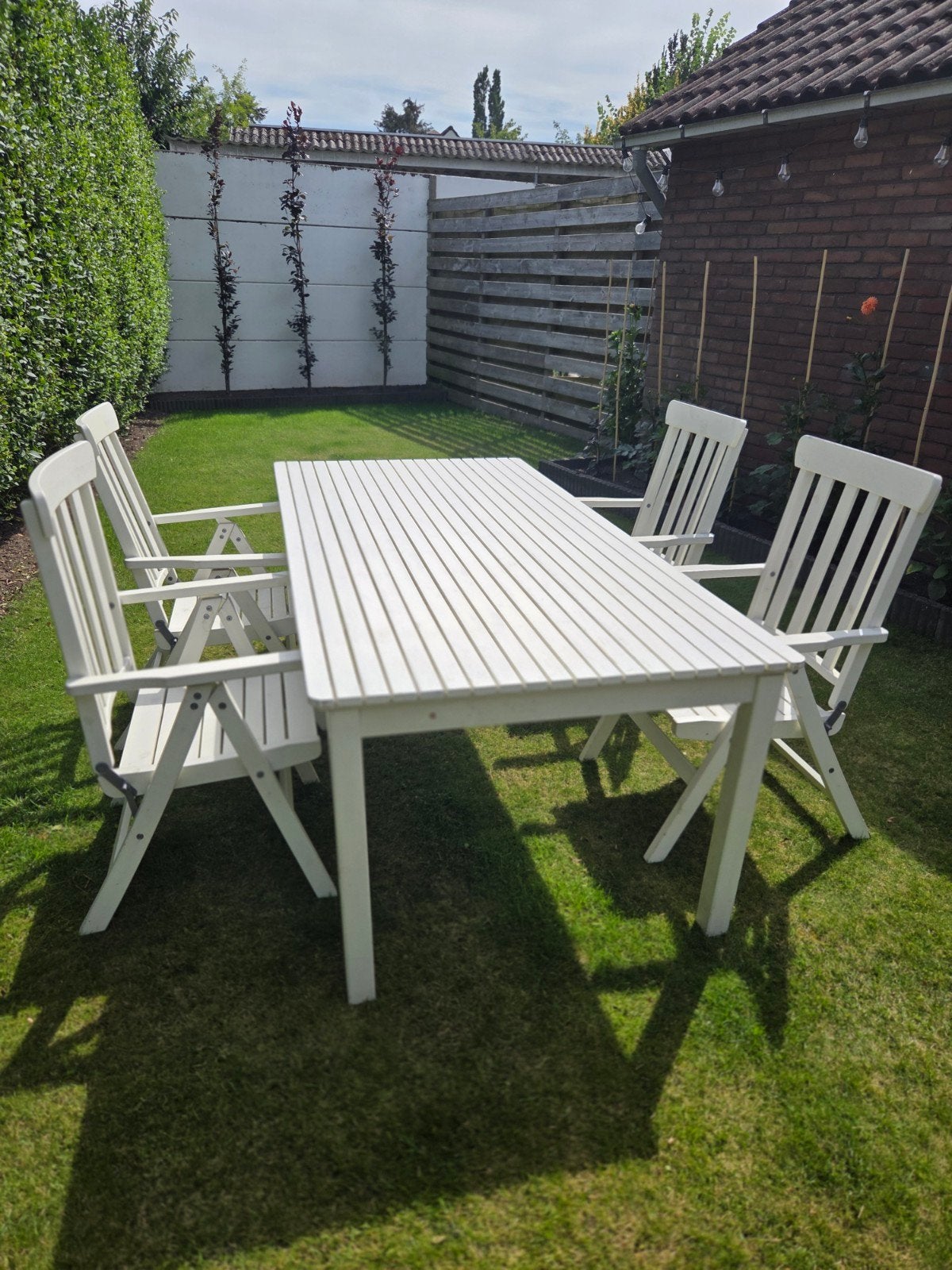 Tuinset ANGSÖ Ikea wit, Tuin en Terras, Tuinsets en Loungesets, Ophalen, Gebruikt