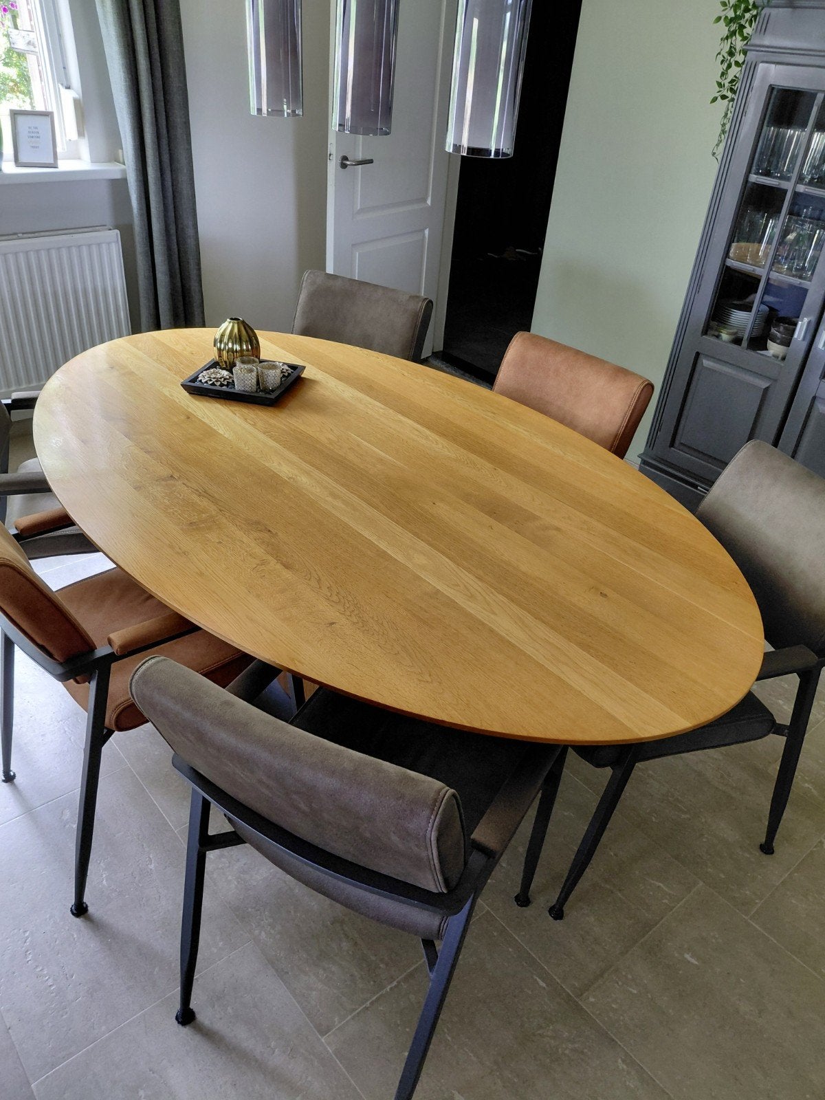 eetkamertafel, Ophalen of Verzenden, Ovaal, 200 cm of meer, 100 tot 150 cm
