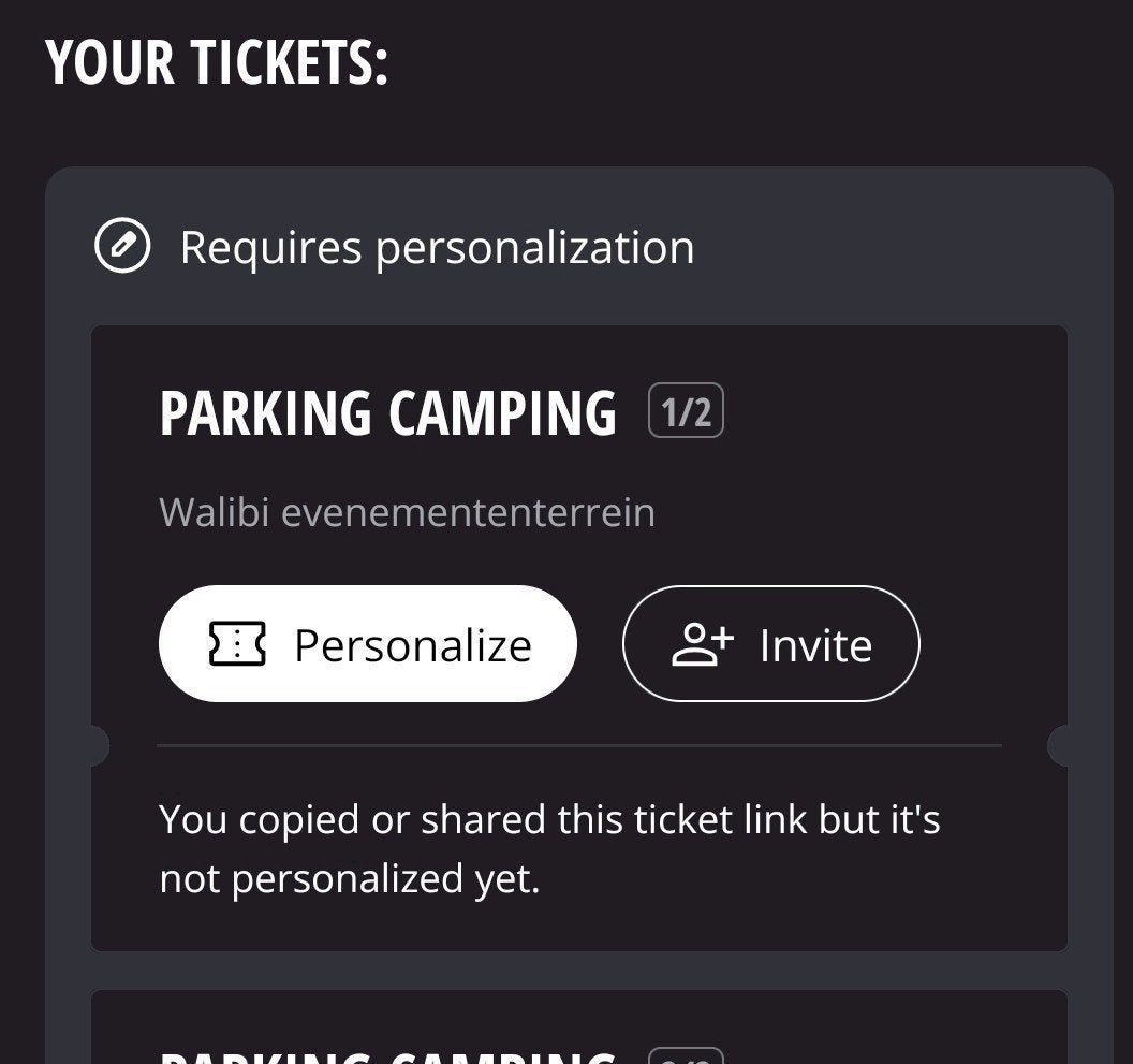 Defqon1 Weekend (camping) parking ticket, Tickets en Kaartjes, Evenementen en Festivals, Eén persoon