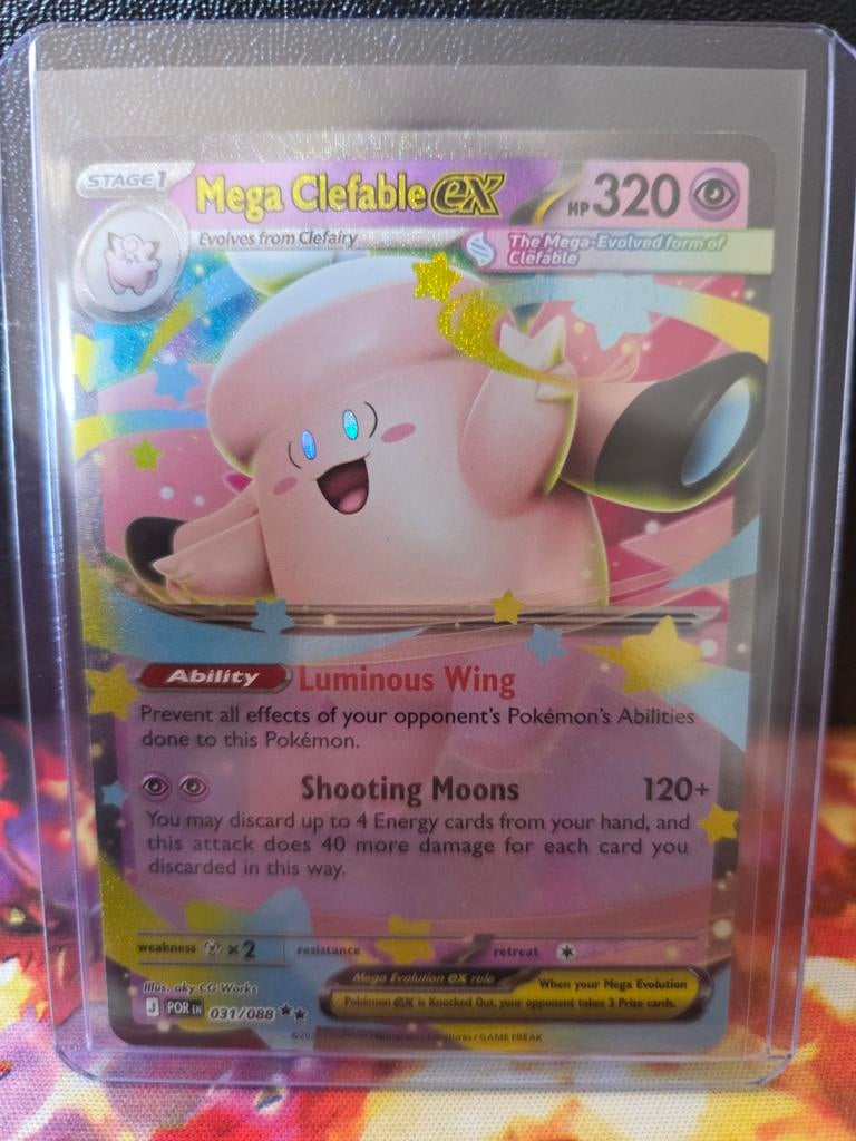 Pokemon Kaart Mega Clefable EX 031/088 NM, Ophalen of Verzenden, Zo goed als nieuw, Losse kaart