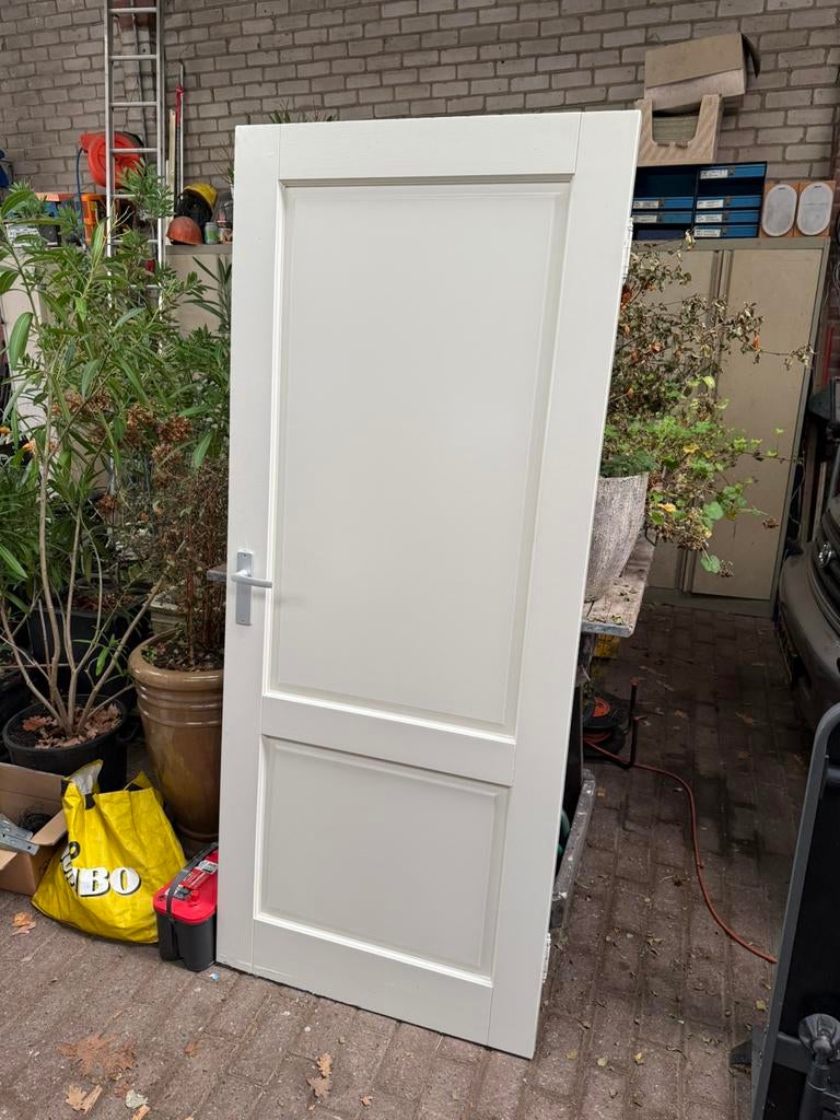 Massief houten deur 200,5 x 83, Ophalen, Zo goed als nieuw, Binnendeur, 200 tot 215 cm