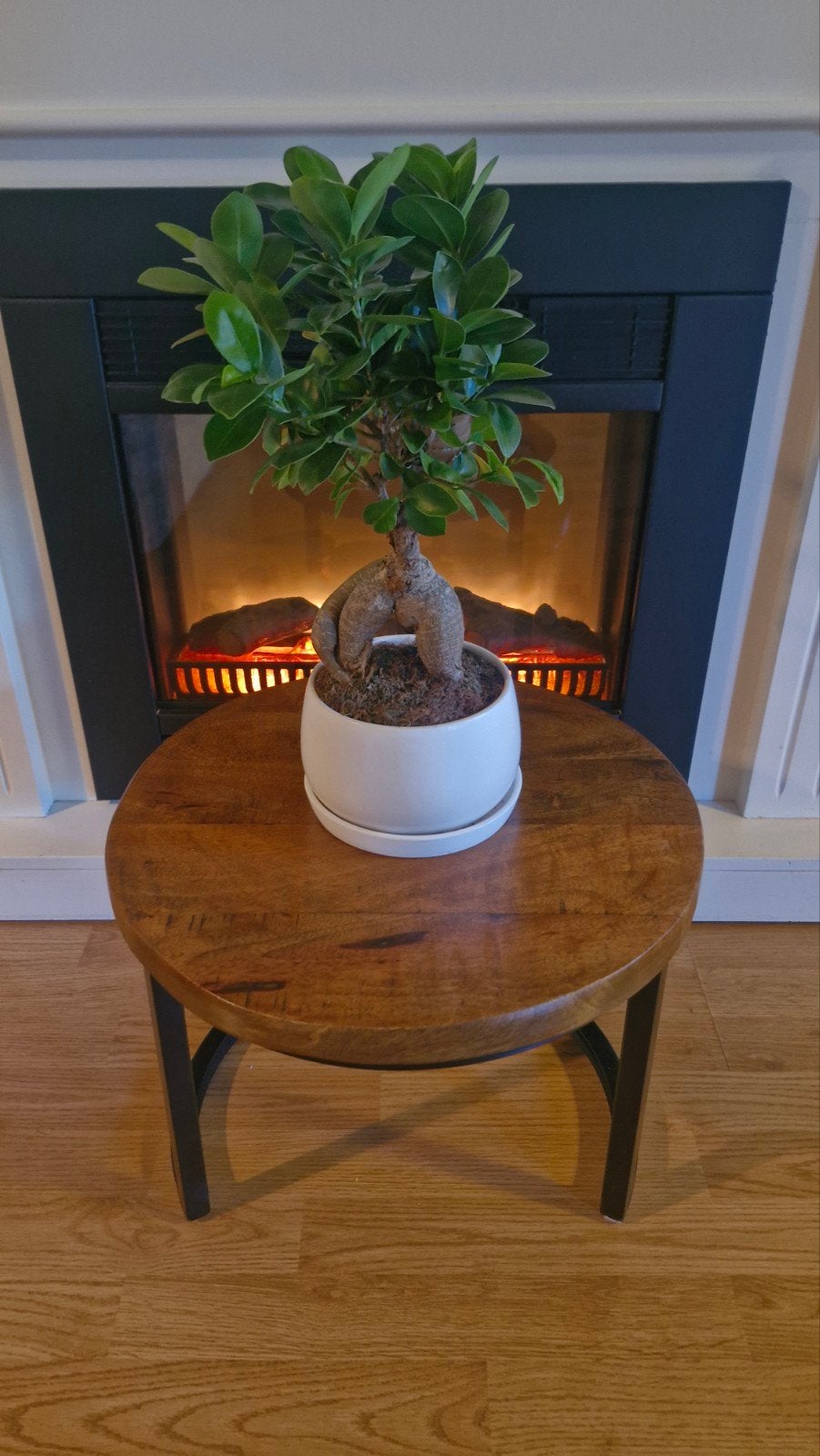 Salontafel / Bijzettafel 34Hoog 32Doornee, Ophalen, Zo goed als nieuw, Hout