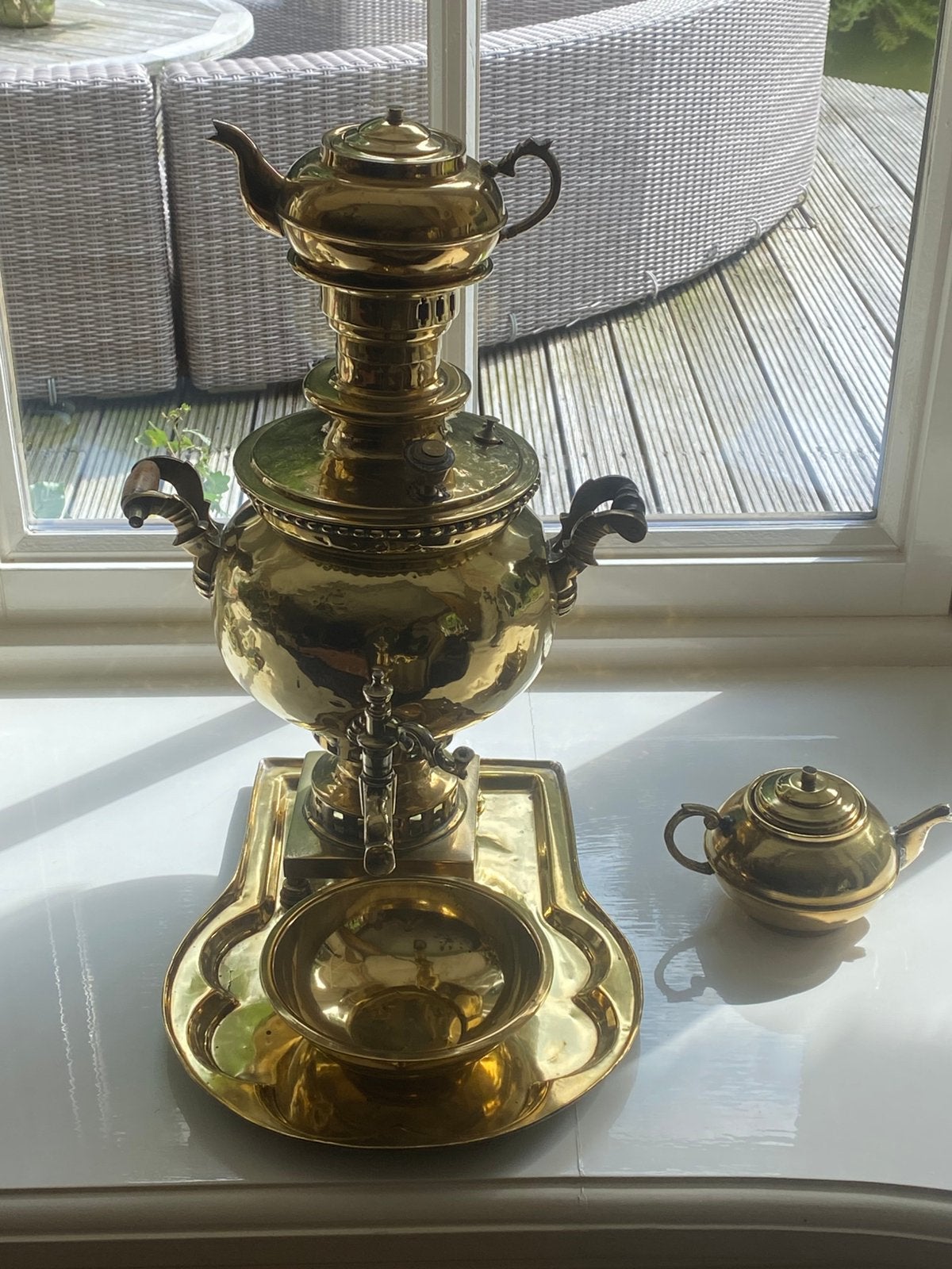 Samovar antieke waterketel, Ophalen, Koper of Brons
