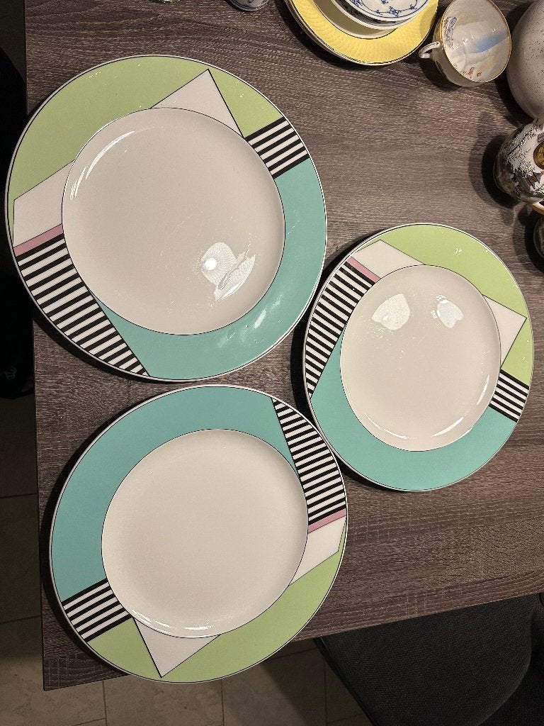 Arzberg borden 31 cm - Memphis stijl jaren 80, Arzberg, Ophalen of Verzenden, Zo goed als nieuw, Bord(en)