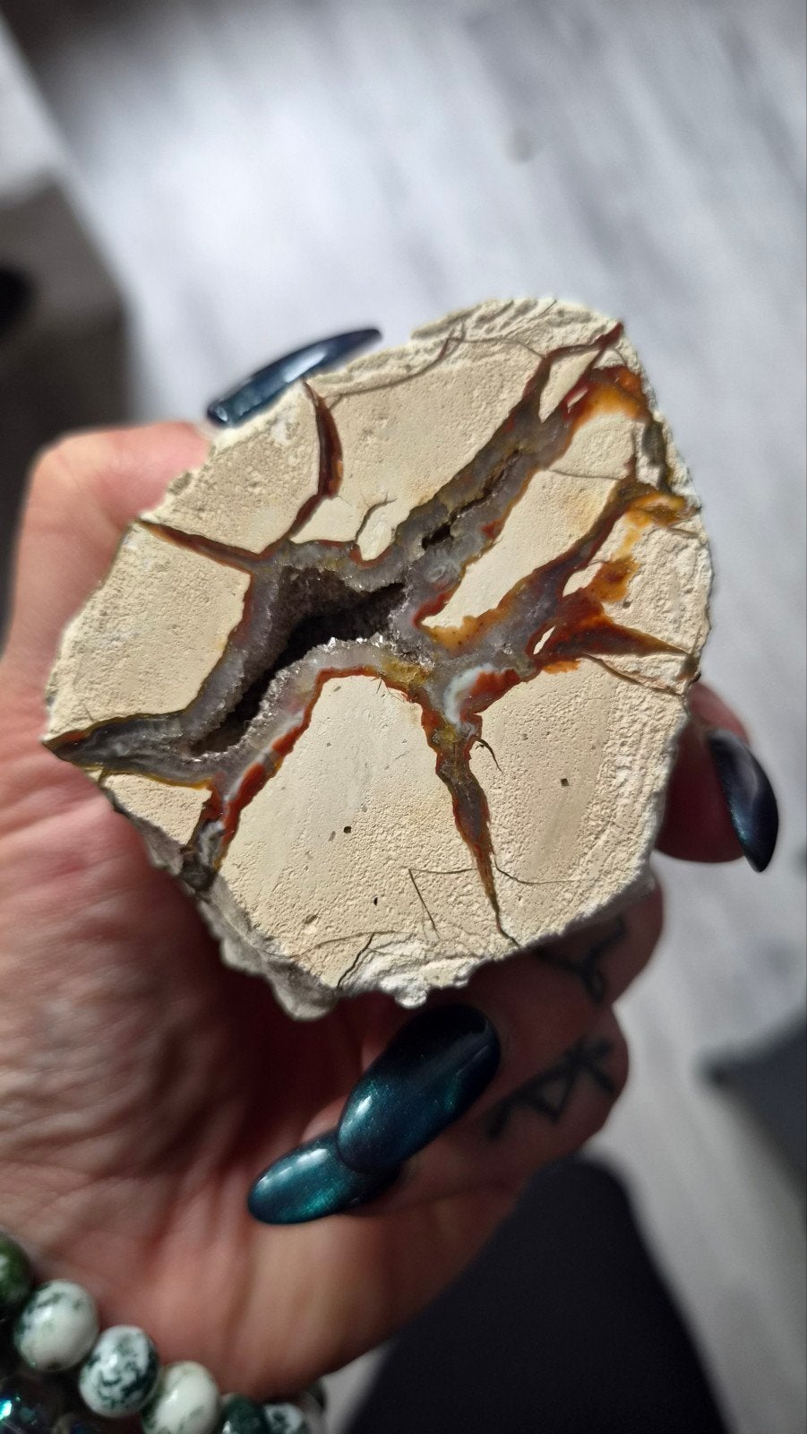 Agaat in Rhyoliet (thunderegg), Ophalen of Verzenden, Nieuw