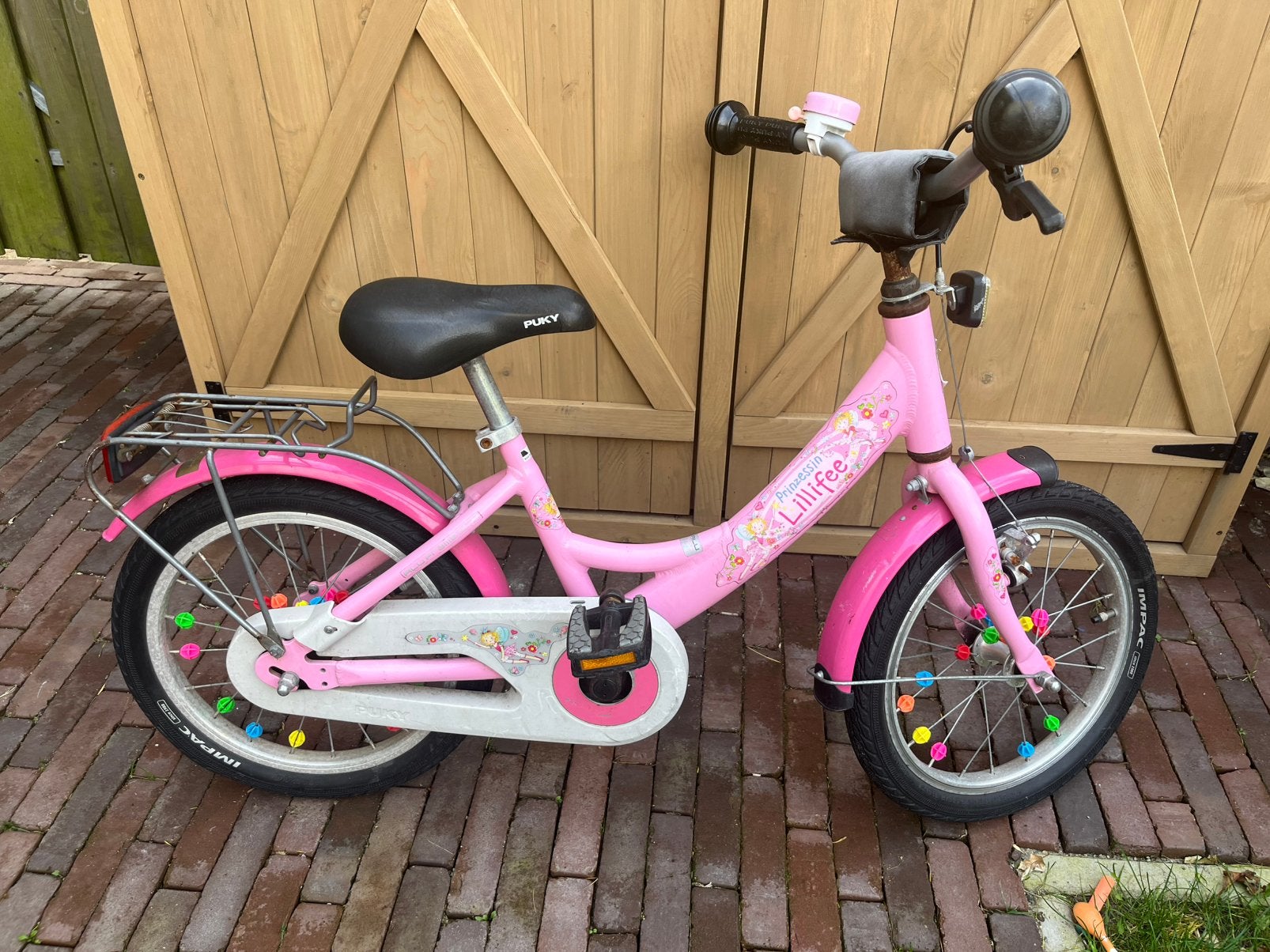 Roze puky fiets 16 inch, Ophalen, Gebruikt, Terugtraprem, 16 tot 20 inch