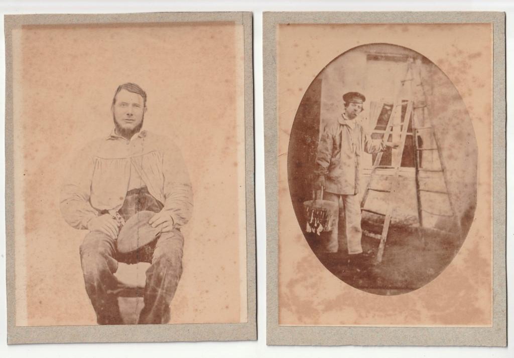 2 grote foto's schilder en werkman door A. Bottani, Gebruikt, Verzenden, Foto, Buitenland