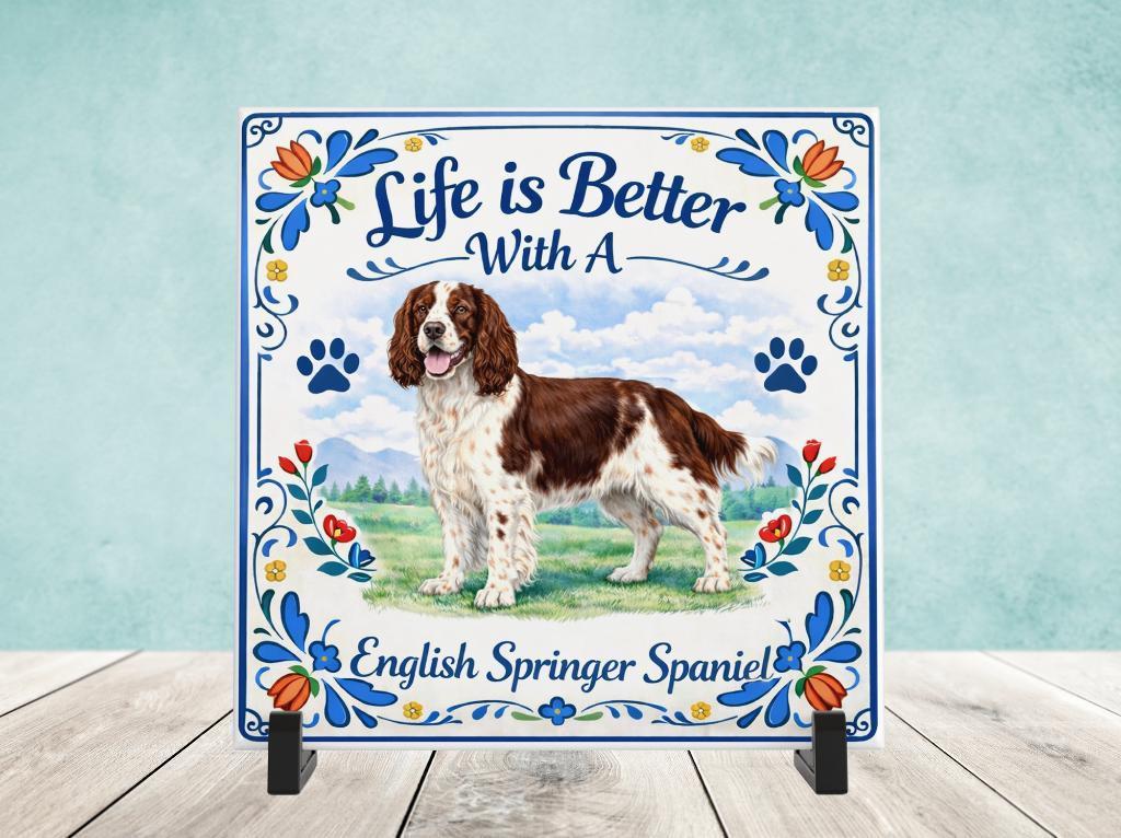 Life is Better With a English Springer Spaniel, Huis en Inrichting, Woonaccessoires | Tekstborden en Spreuken, Nieuw, Verzenden