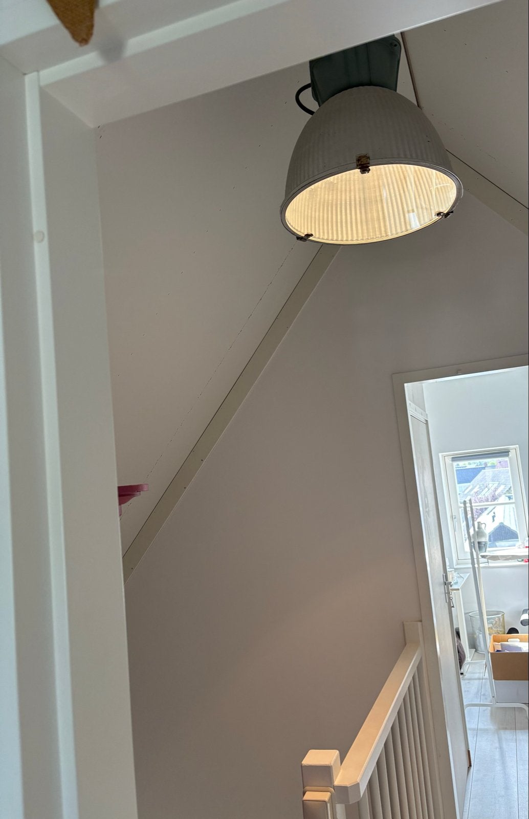 Industriële hanglamp - Vintage fabriekslamp, Huis en Inrichting, Ophalen, Gebruikt, Metaal, E27 (groot)