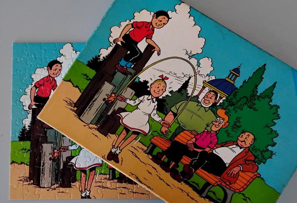 Vintage legpuzzel - puzzel - Suske en Wiske - Flamenco - par, Ophalen of Verzenden, Meer dan 50 stukjes, Gebruikt