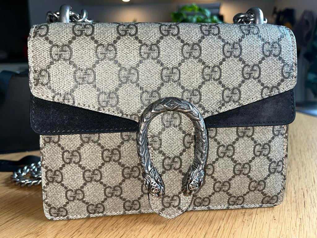 Gucci Dionysus mini tas, Sieraden, Tassen en Uiterlijk, Tassen | Damestassen, Zo goed als nieuw, Schoudertasje, Beige, Ophalen of Verzenden
