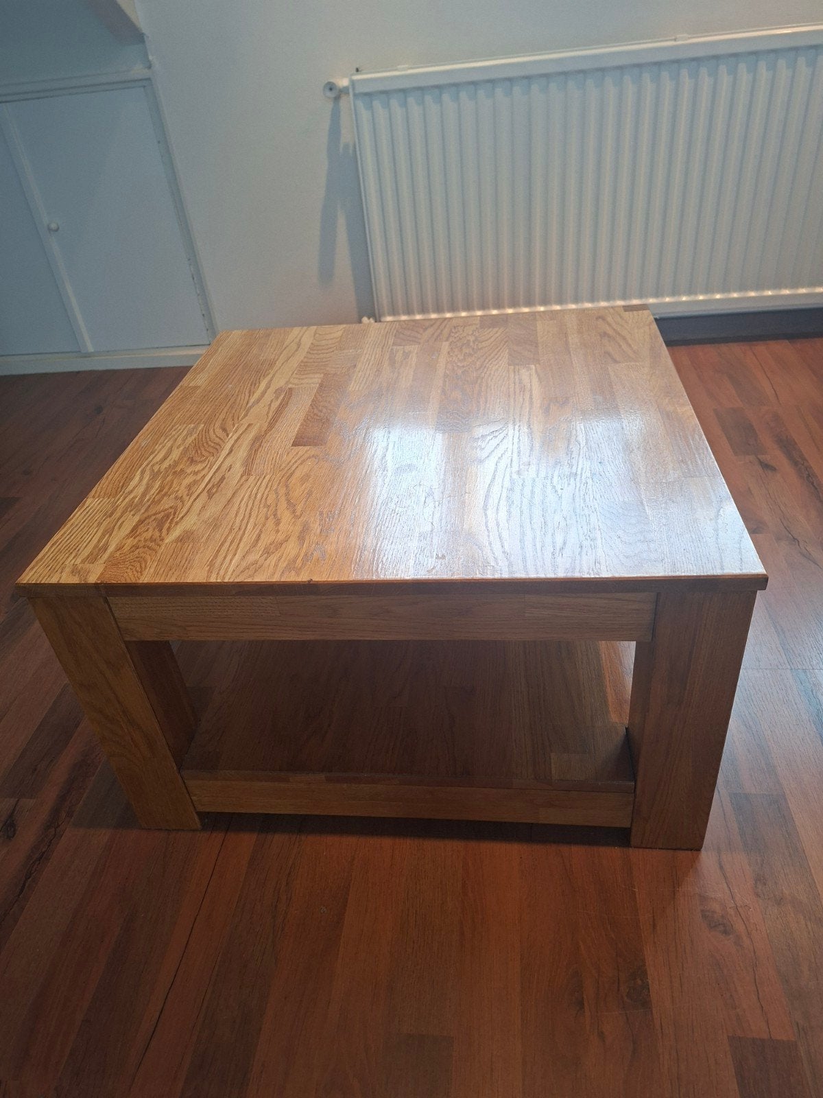 eikenhouten salontafel bijzettafel, Ophalen, Vierkant, 50 tot 100 cm, 50 tot 100 cm