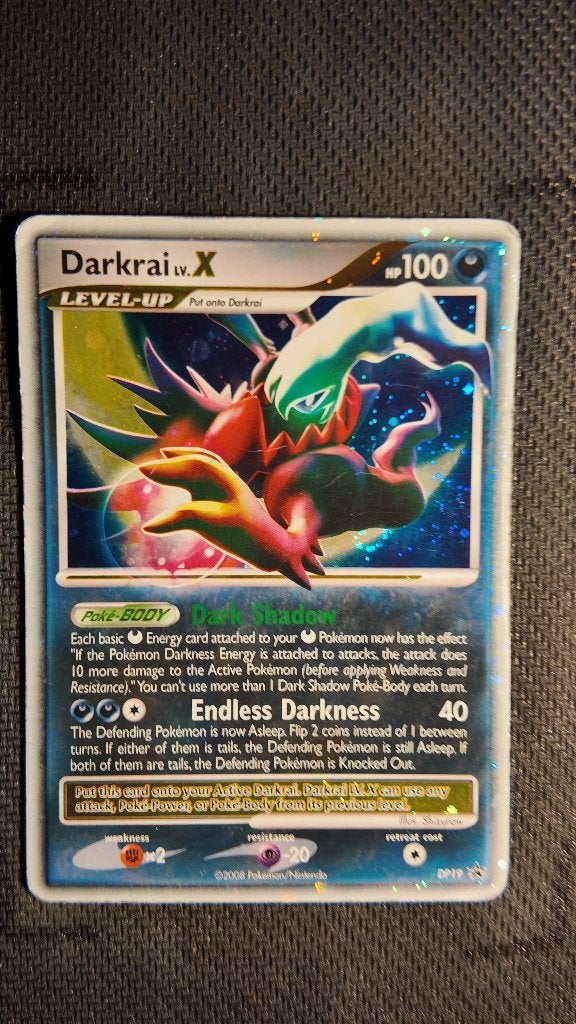 Darkrai LV.X DP19 DP Black Star Promos | Pokemon kaart, Ophalen, Zo goed als nieuw, Losse kaart, Foil