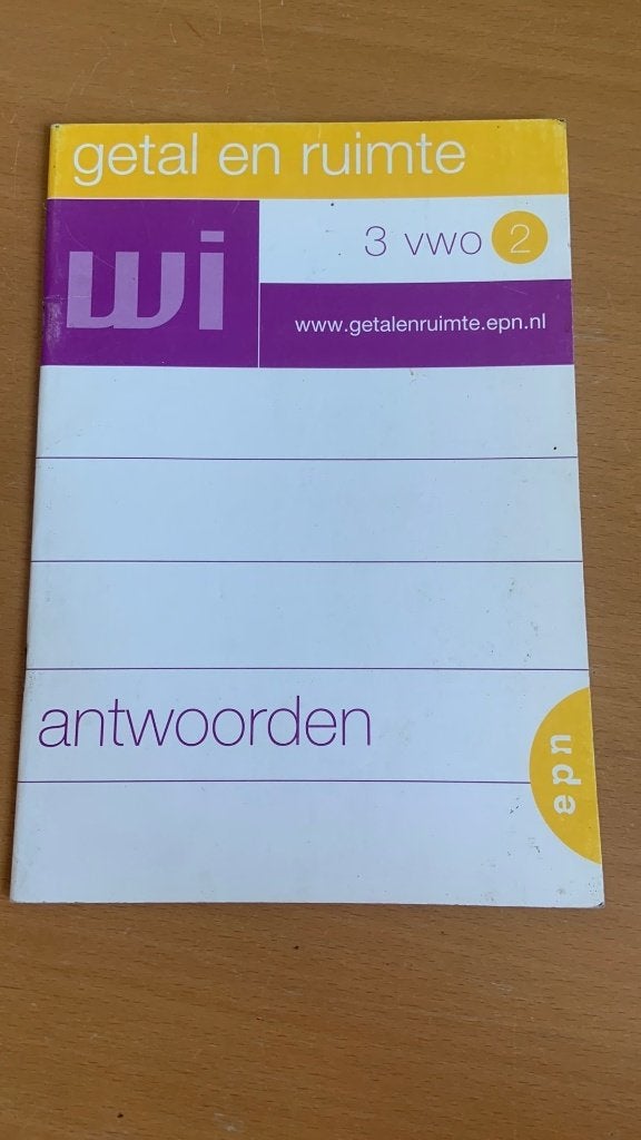 L.A. Reichard -getal en ruimte Wi 3 vwo 2 antwoorden, Boeken, Schoolboeken, Ophalen of Verzenden, VWO
