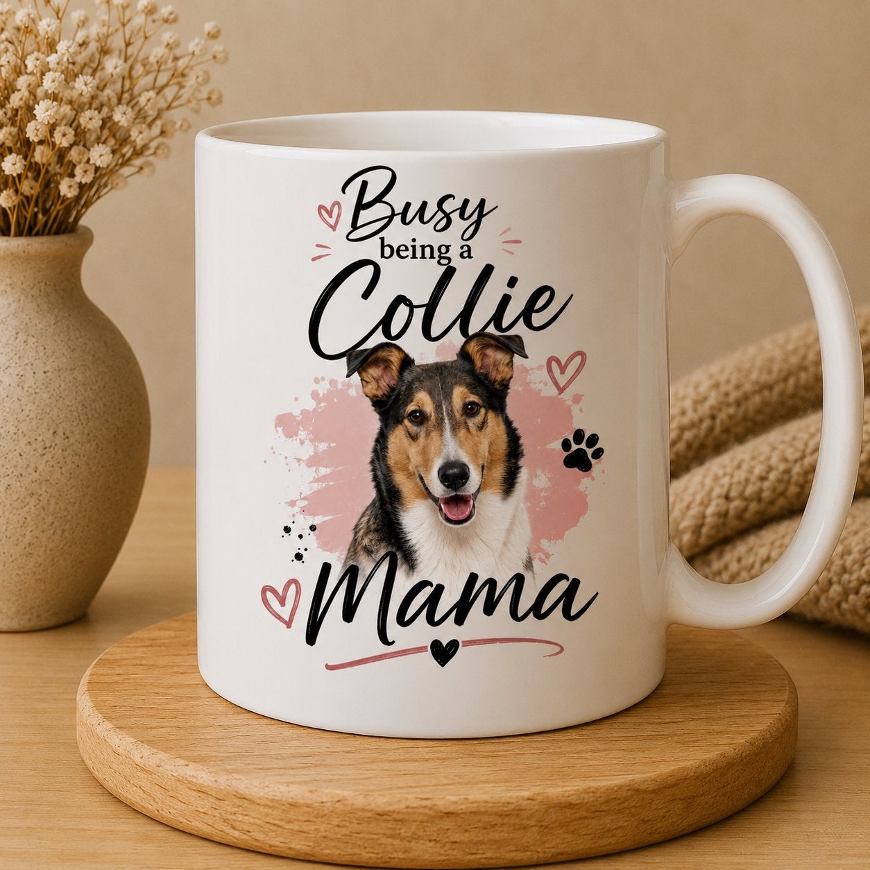 Busy being a Collie Mama - Korthaar Collie Mok, Dieren en Toebehoren, Verzenden, Nieuw