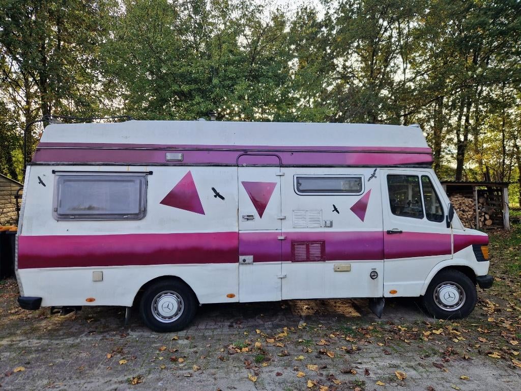 Mercedes-Benz Camper/kampeerauto 1980, Stof, 4 stoelen, Bruin, Particulier