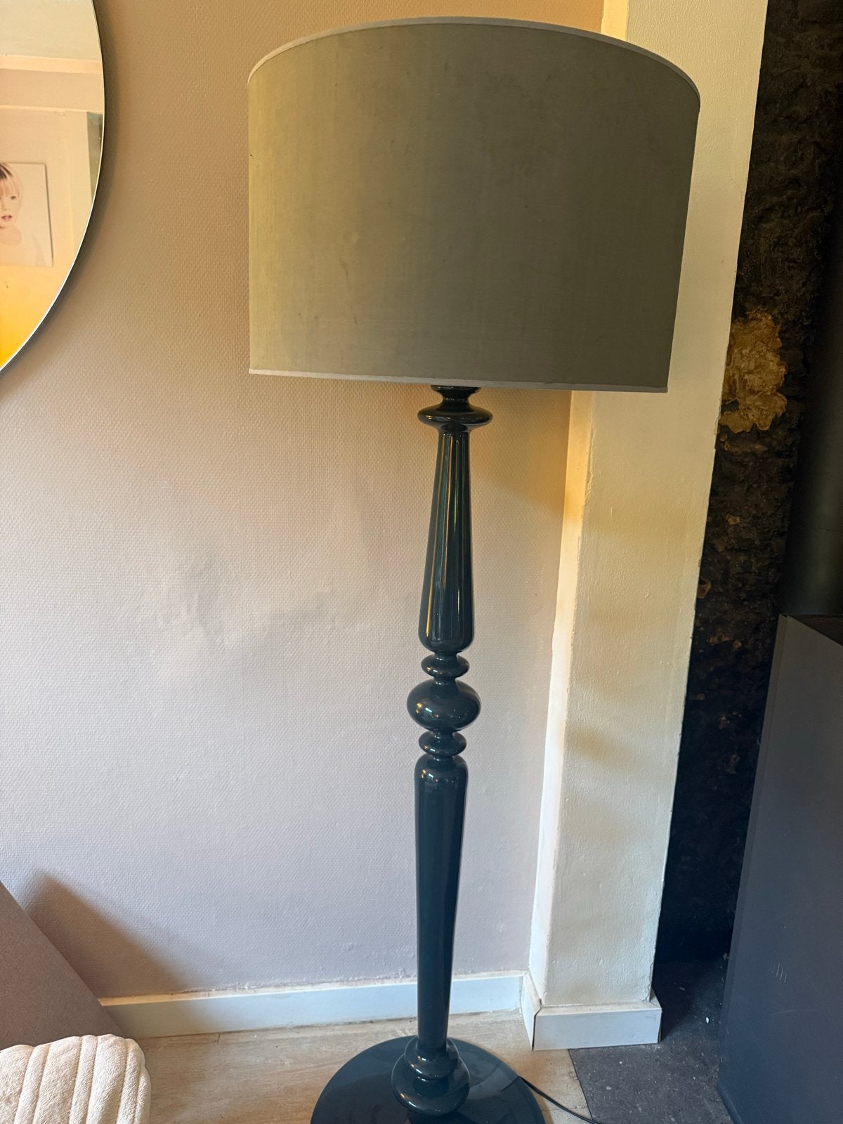 Habitat hoogglans vloerlamp, petrol kleur, Ophalen, Gebruikt, Overige materialen, 150 tot 200 cm