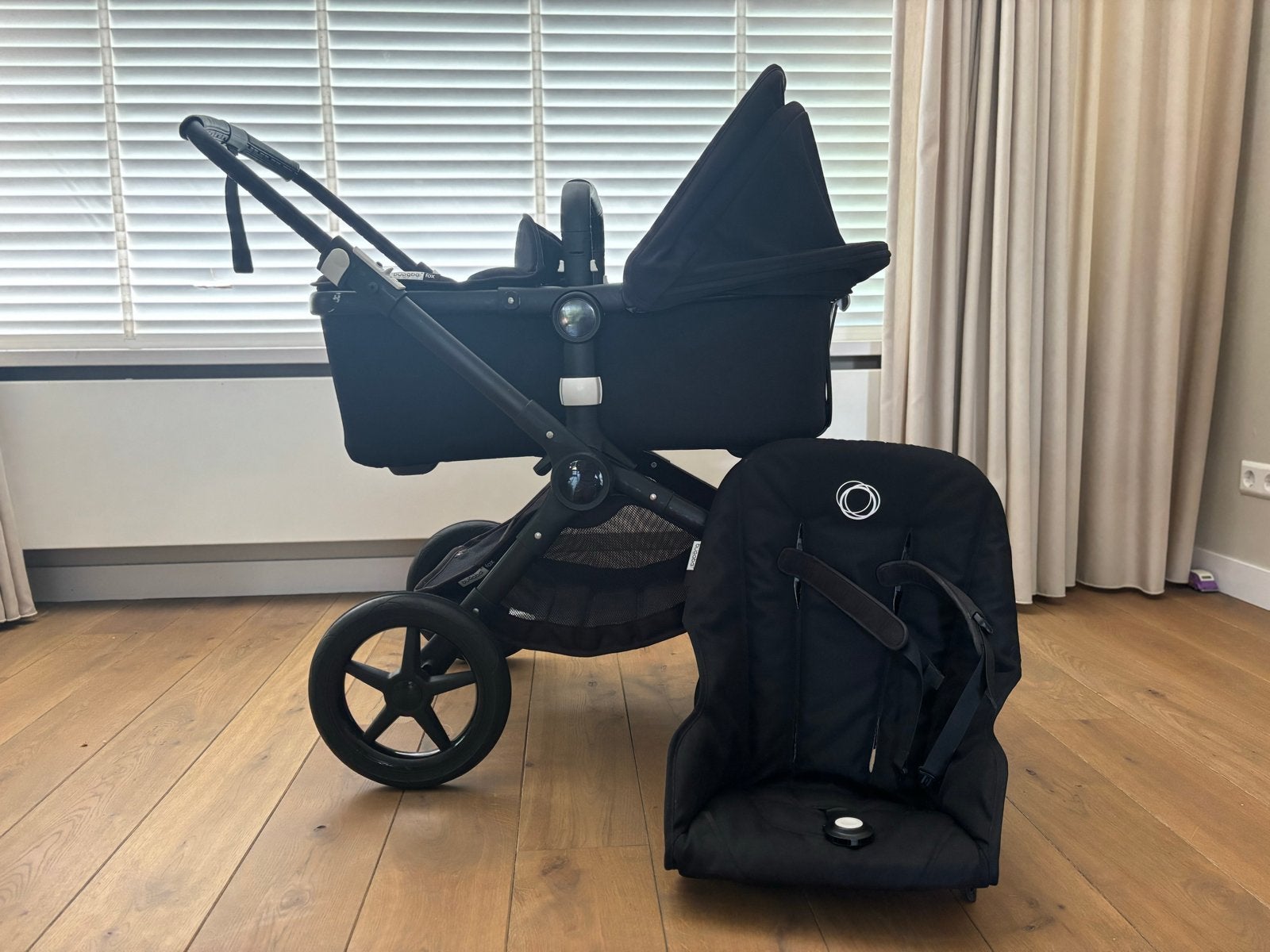 Bugaboo Fox 1 complete kinderwagen met reiswieg en zitje, Ophalen, Gebruikt, Bugaboo, Combiwagen