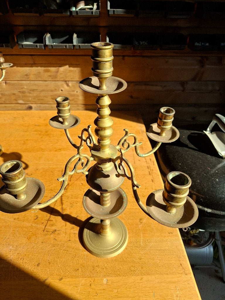Messing kandelaars, Ophalen, Koper of Brons