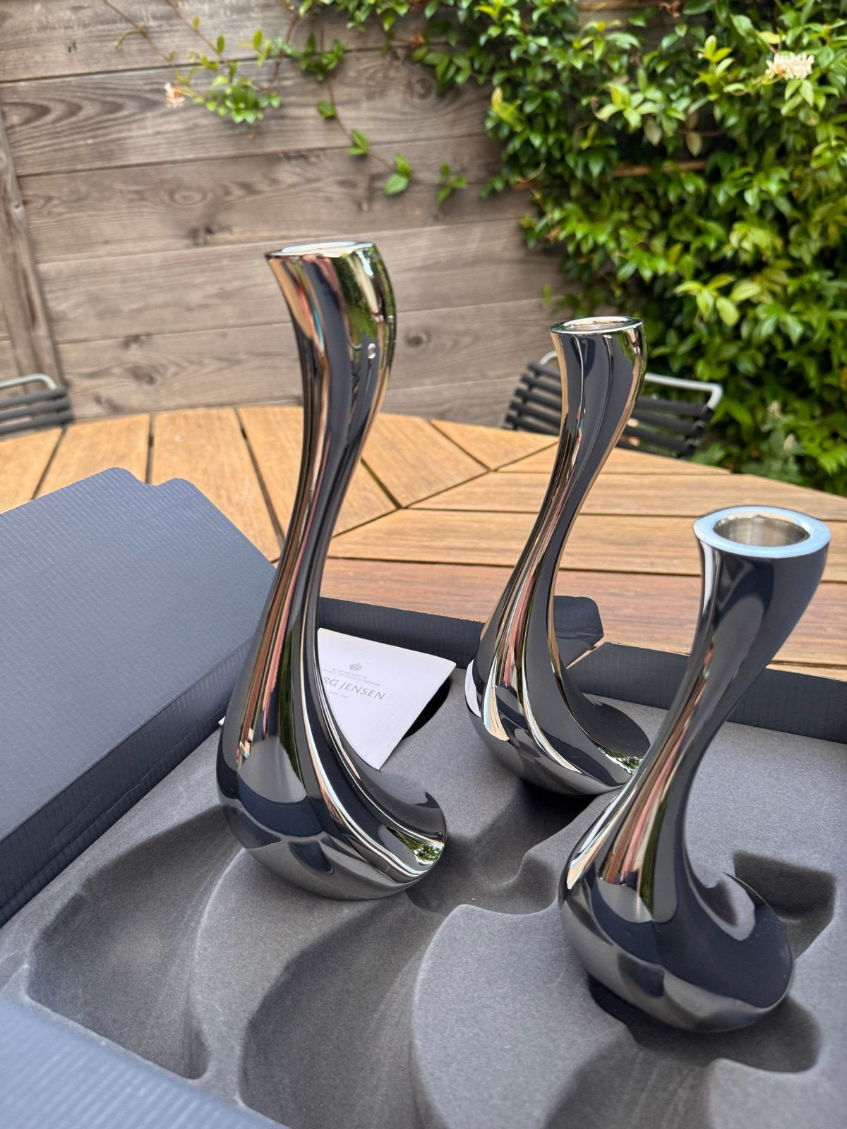 Georg Jensen Cobra Kandelaars - Set van 3, Overige merken, Ophalen of Verzenden, Zo goed als nieuw, Metaal