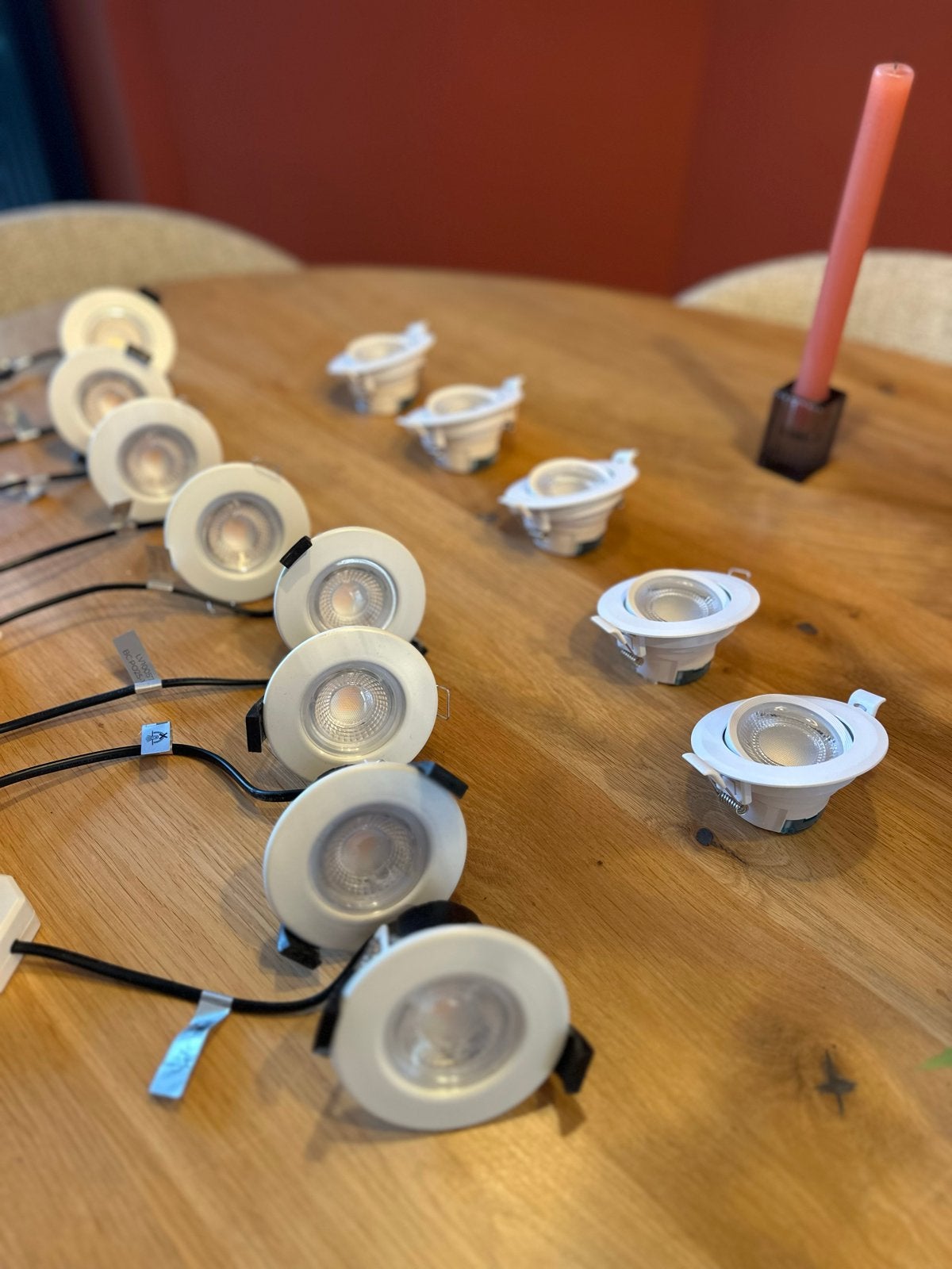 13x LED plafond inbouwspots, Huis en Inrichting, Lampen | Spots, Kunststof, Inclusief lichtbron, Ophalen of Verzenden, Zo goed als nieuw