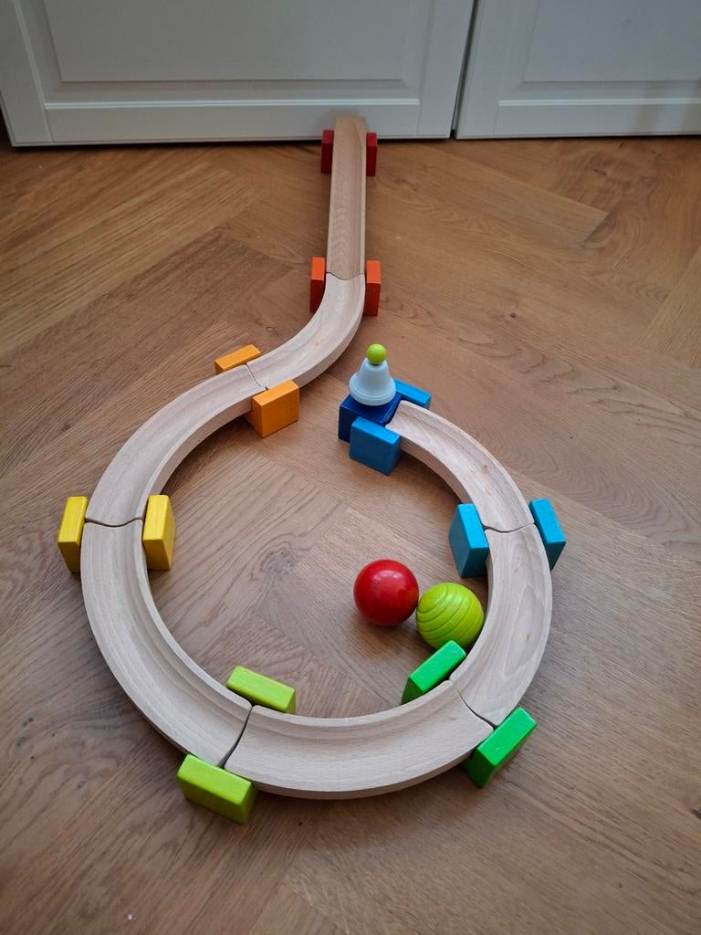 Mooie Haba Houten knikkerbaan, Ophalen of Verzenden, Zo goed als nieuw