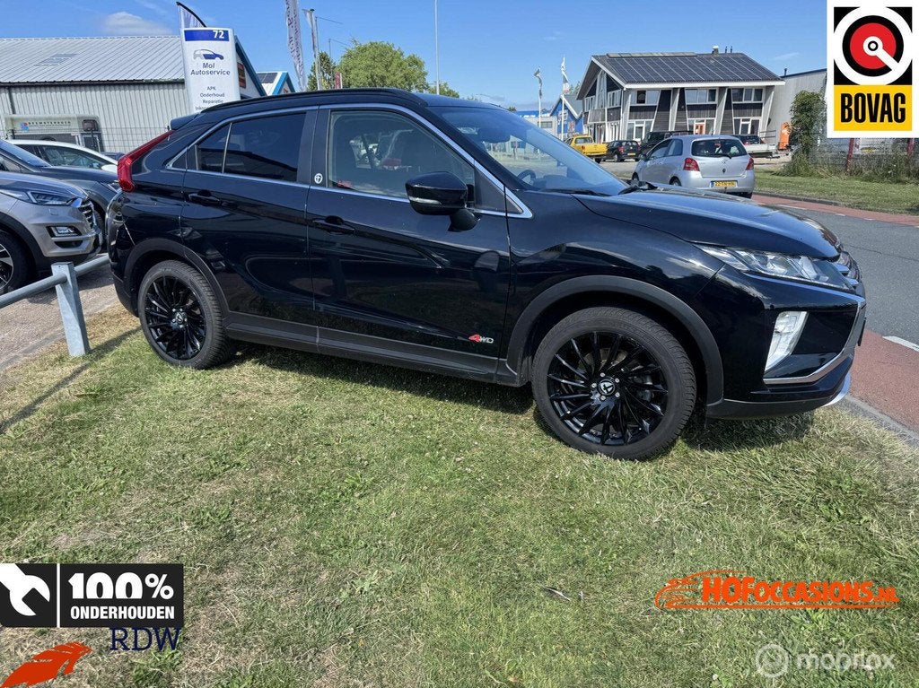 Mitsubishi Eclipse Cross 1.5 DI-T Black Edit. CARPLAY TREKHA, Auto's, Mitsubishi, Stof, Zwart, 4 cilinders, Met garantie (alle)