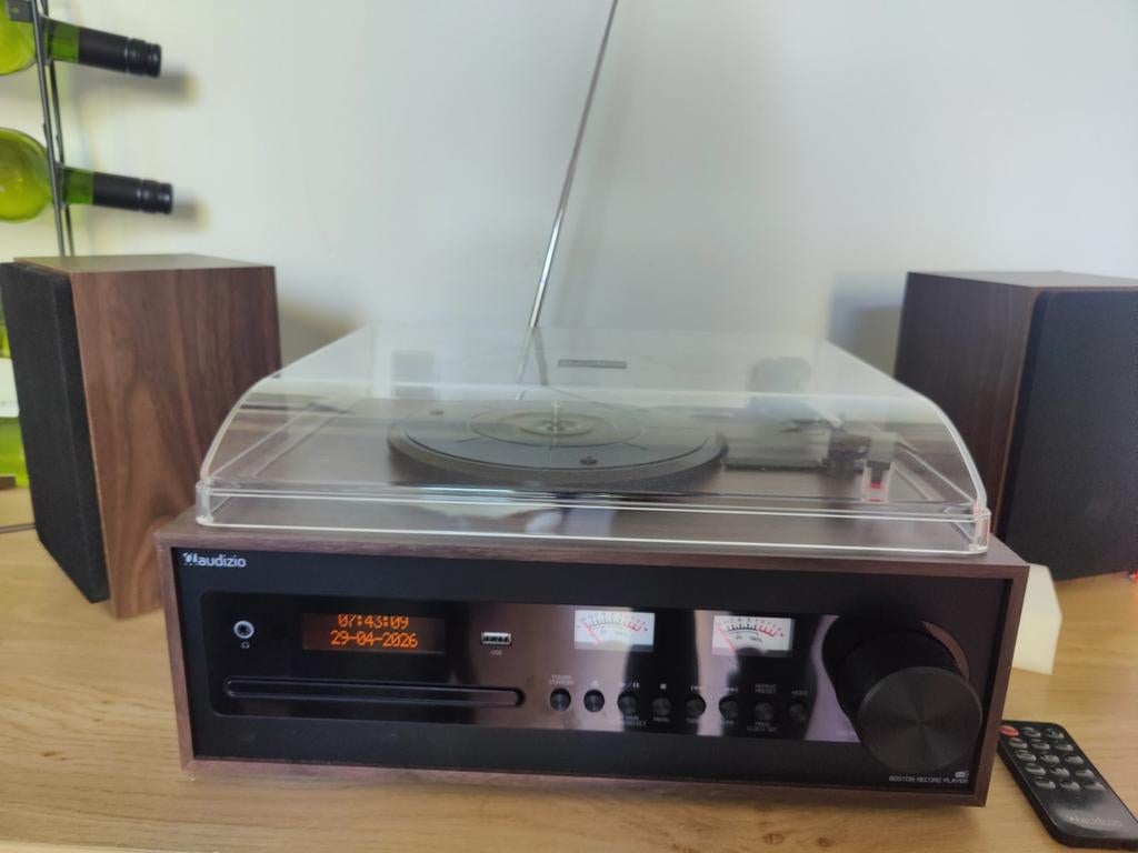 Audizio Boston Platenspeler CD/DAB+/USB/Bluetooth + Speakers, Audio, Tv en Foto, Platenspelers, Overige merken, Ophalen of Verzenden