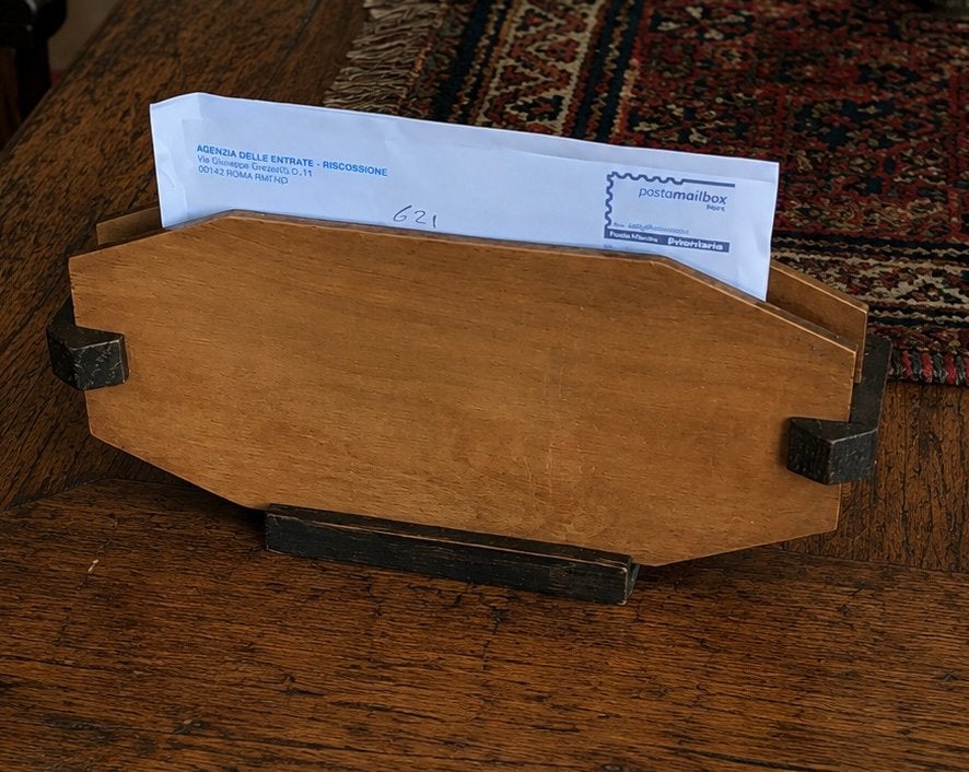 Art Deco brievenstandaard Amsterdamse School eiken Antiek, Antiek en Kunst, Ophalen of Verzenden