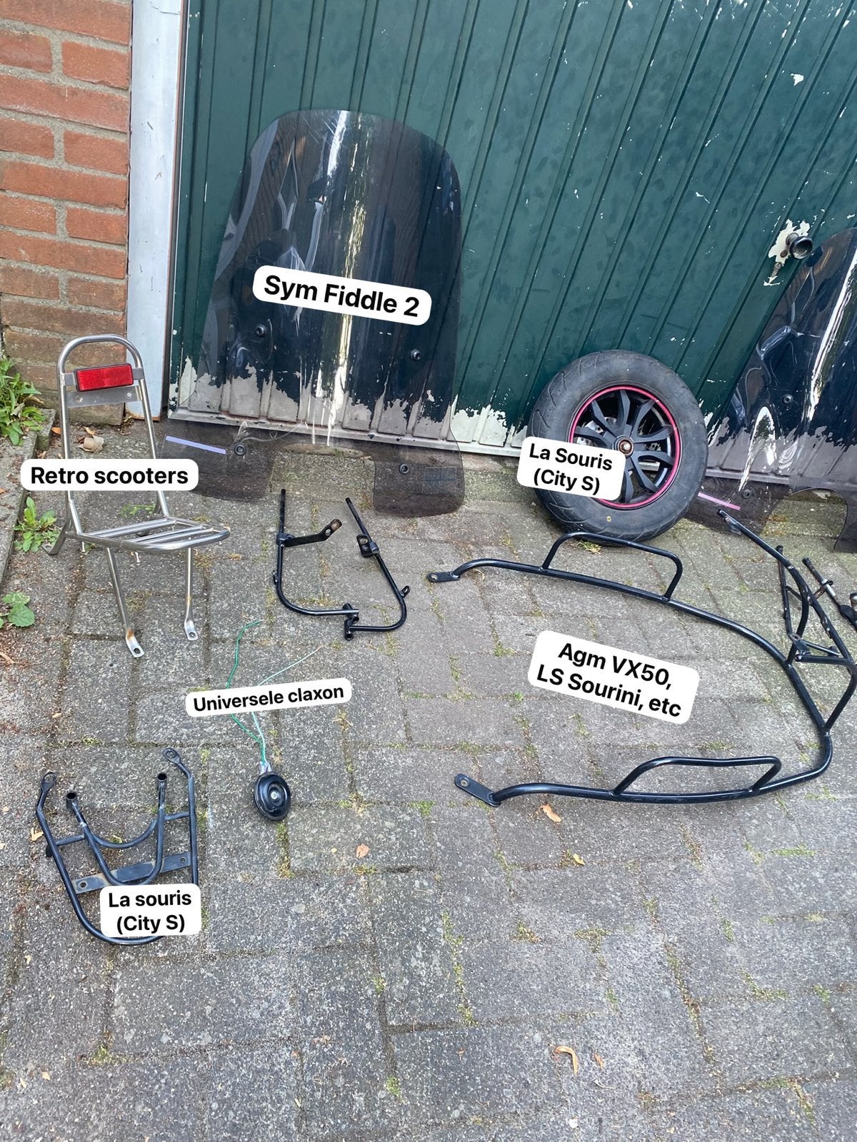 Scooter onderdelen: windscherm, velg, bagagedrager, etc., Ophalen, Gebruikt, Overige typen, Overige merken