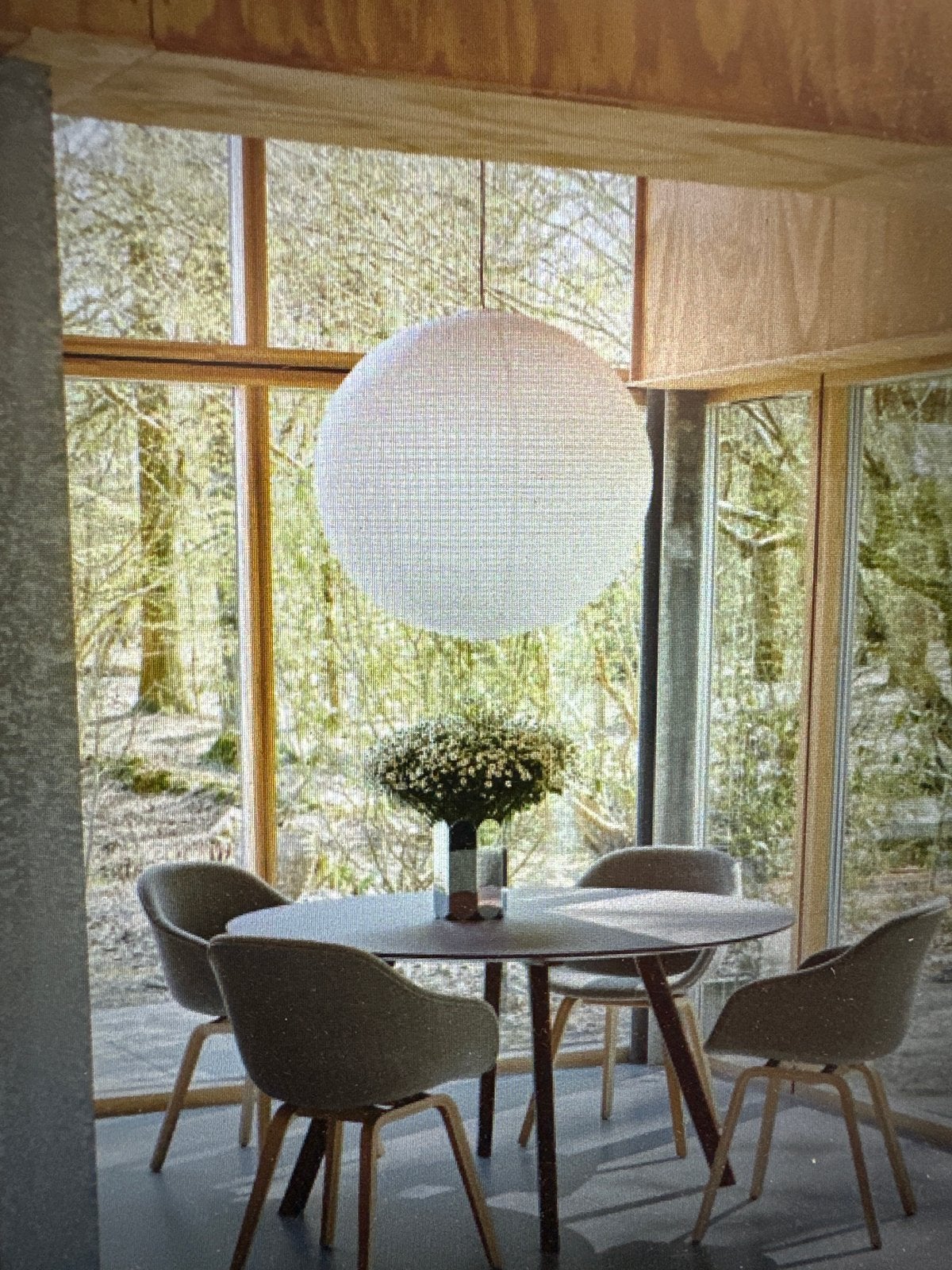 Witte papieren hanglamp - sfeervolle verlichting 060, Natuurlijk materiaal, Zo goed als nieuw, Nvt, Nvt