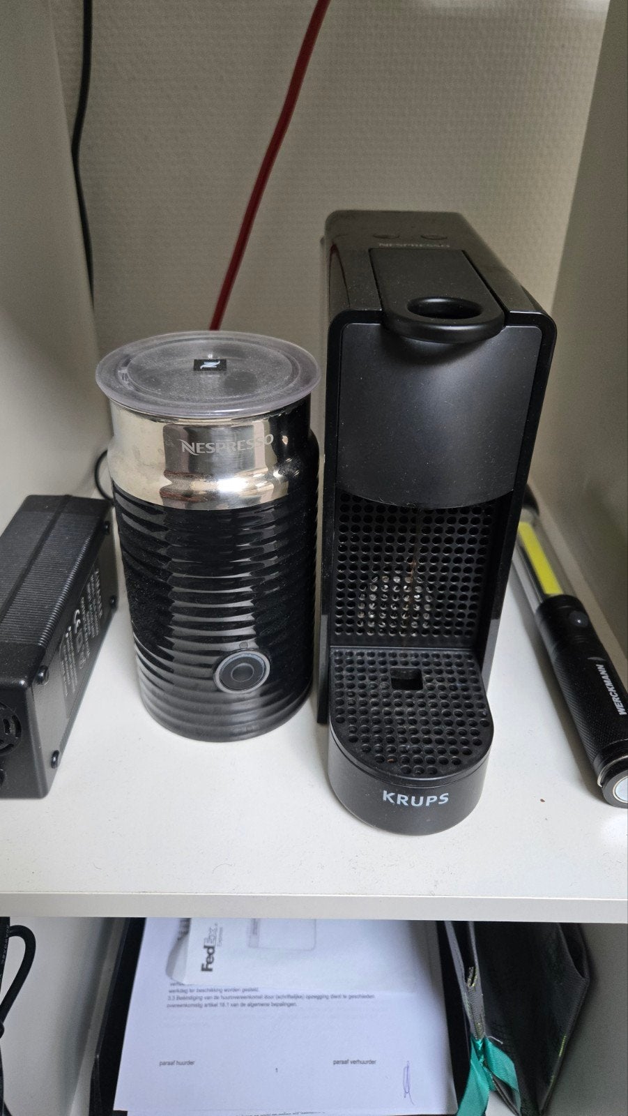 Espresso apparaat met Aeroccino 3 melkopschuimer, Koffiepads en cups, Gebruikt, Espresso apparaat, Ophalen of Verzenden