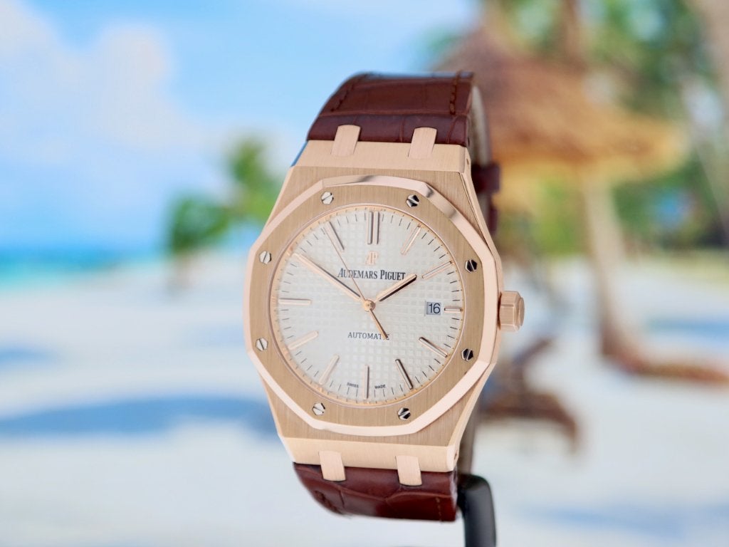 Audemars Piquet Royal Oak 15400 Rose Goud Briljante Staat, Sieraden, Tassen en Uiterlijk, Horloges | Heren, Overige merken, Polshorloge