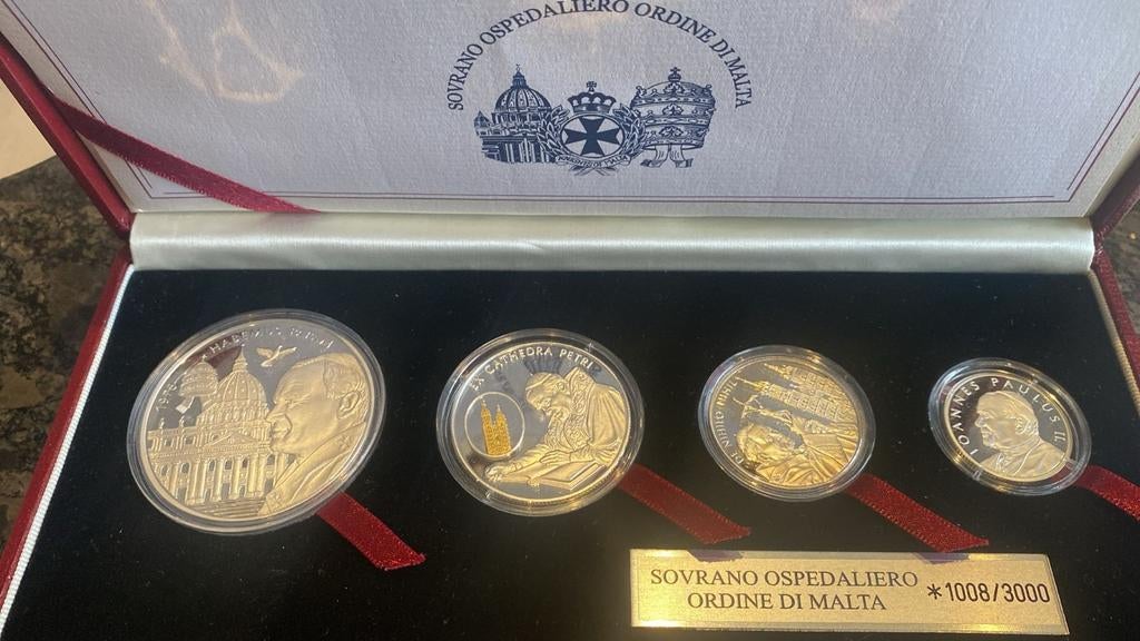 Set zilver paus proof 2005, Ophalen of Verzenden, Overige landen, Zilver