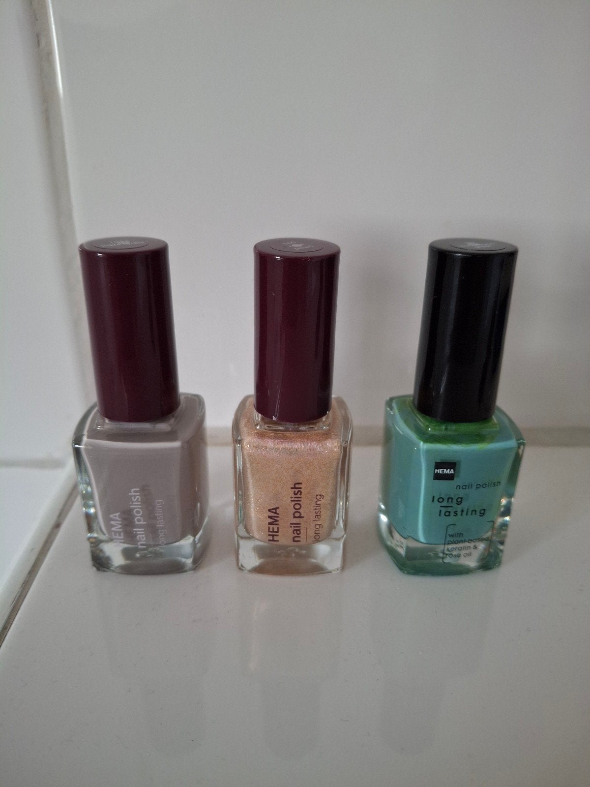 Hema long lasting nagellak 3x, Ophalen, Zo goed als nieuw, Handen en Nagels