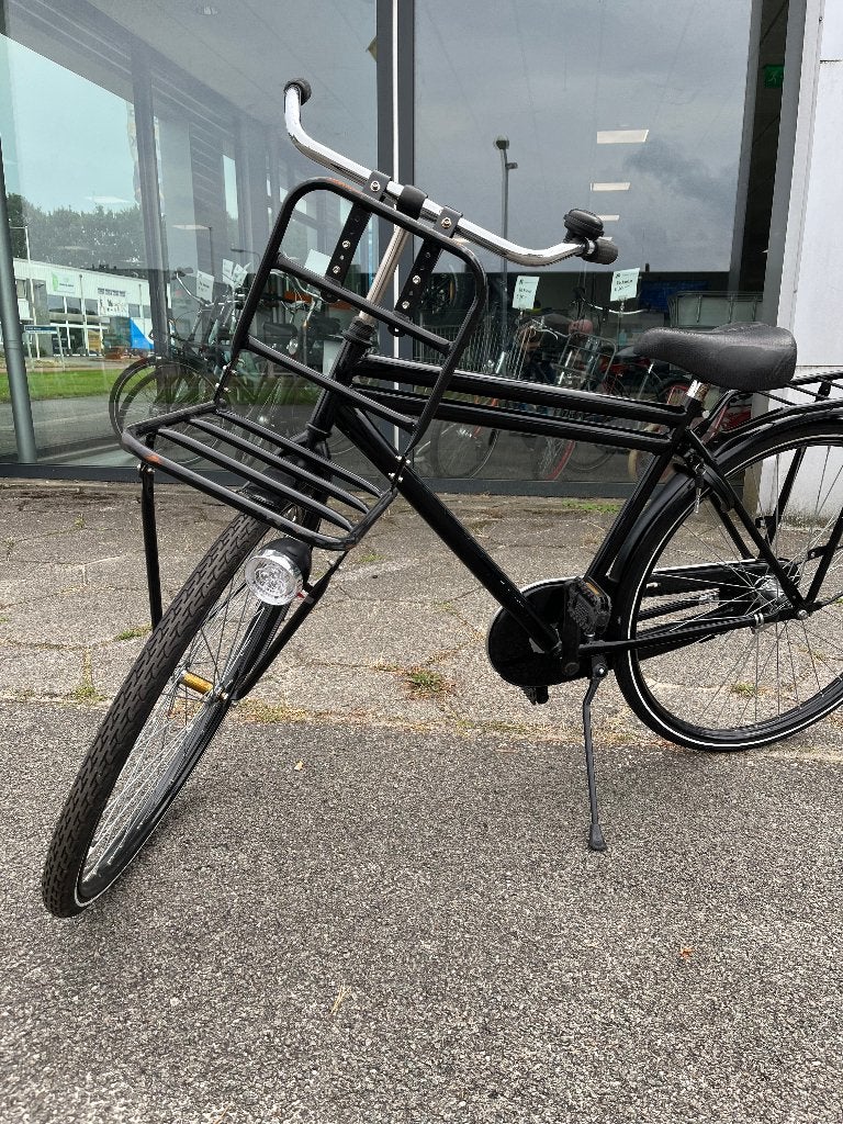 Zwarte transportfiets, Terugtraprem, Gebruikt, Onbekend, 49 tot 53 cm
