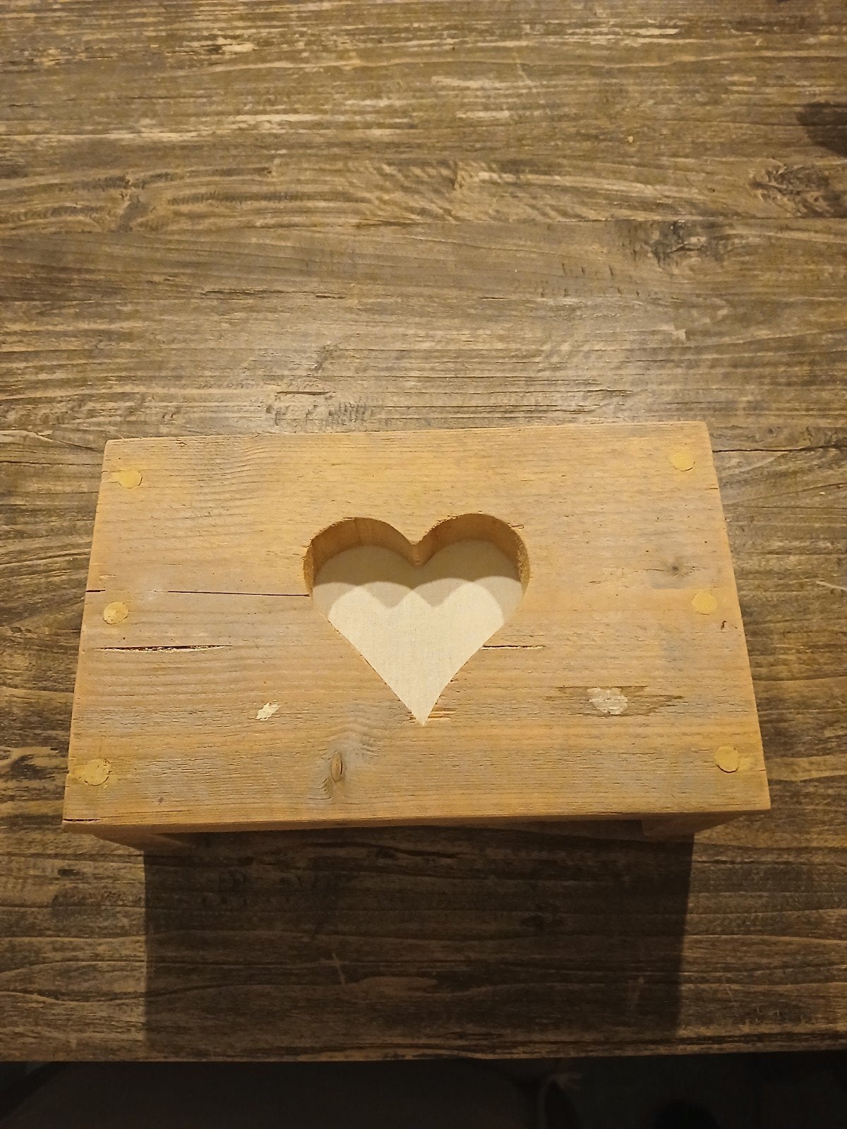 Steigerhouten wandlamp met hart, Hout, Gebruikt, Ophalen of Verzenden, Landelijk