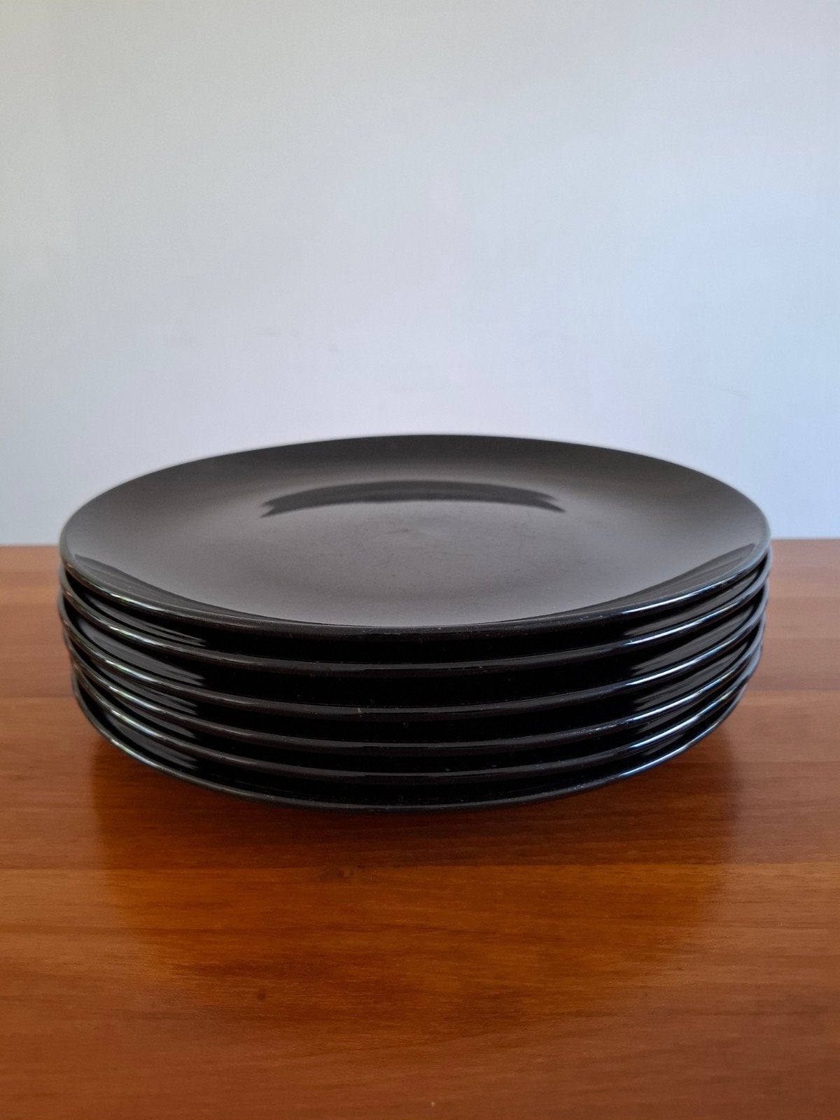 IKEA Zwarte dinerborden - Set van 6, Ophalen, Gebruikt, IKEA, Bord(en)