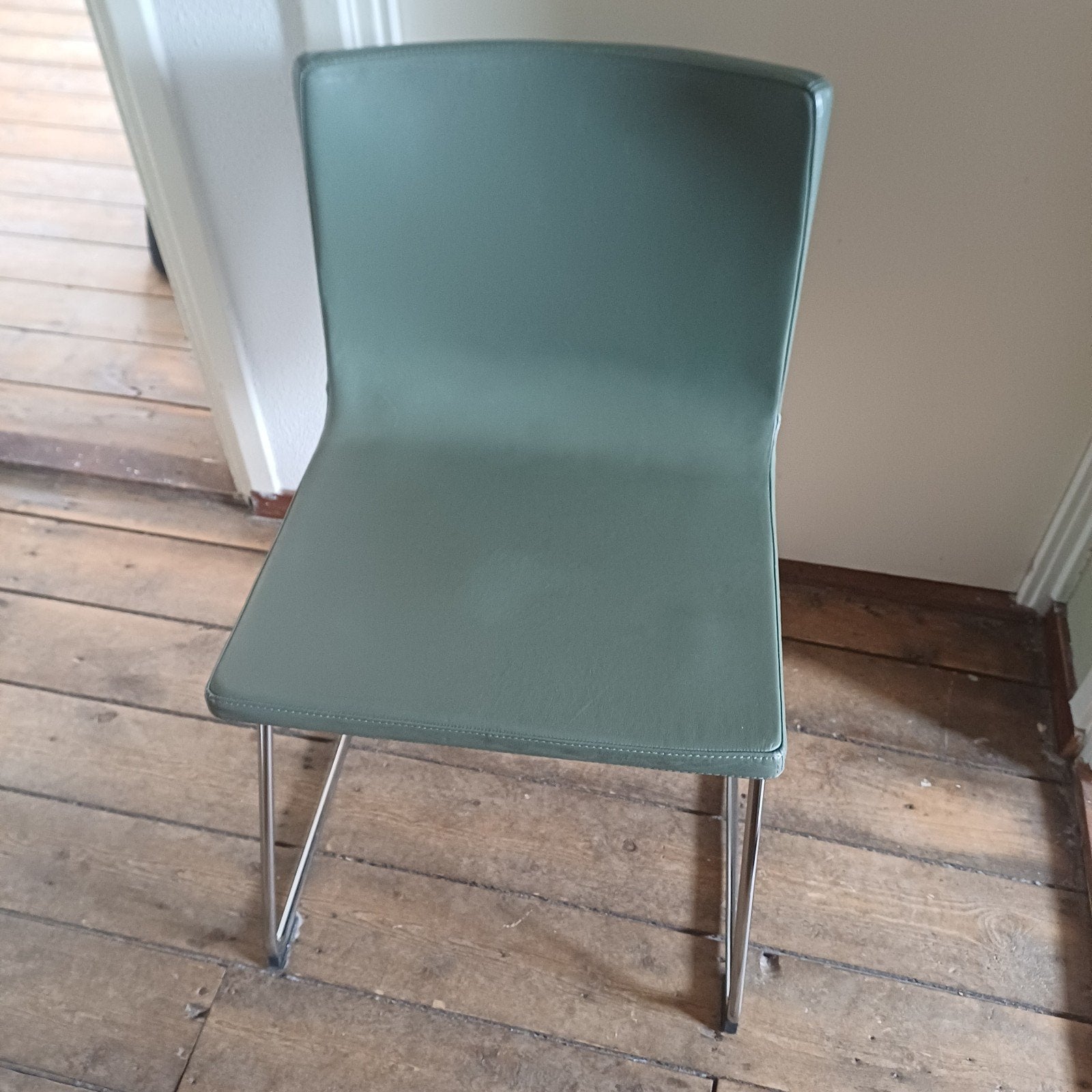 Ikea Bernhard lederen stoelen groen 6 stuks, Huis en Inrichting, Stoelen, Ophalen, Overige kleuren